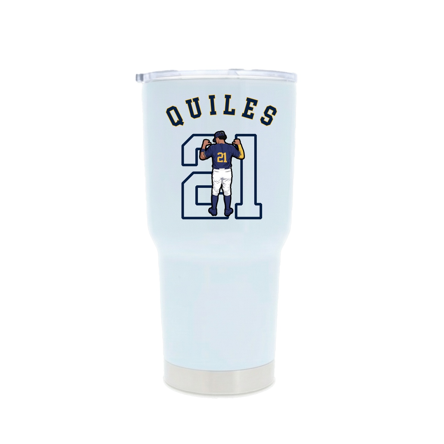 30oz Stainless Steel Tumbler — Shirsey Arch in White
