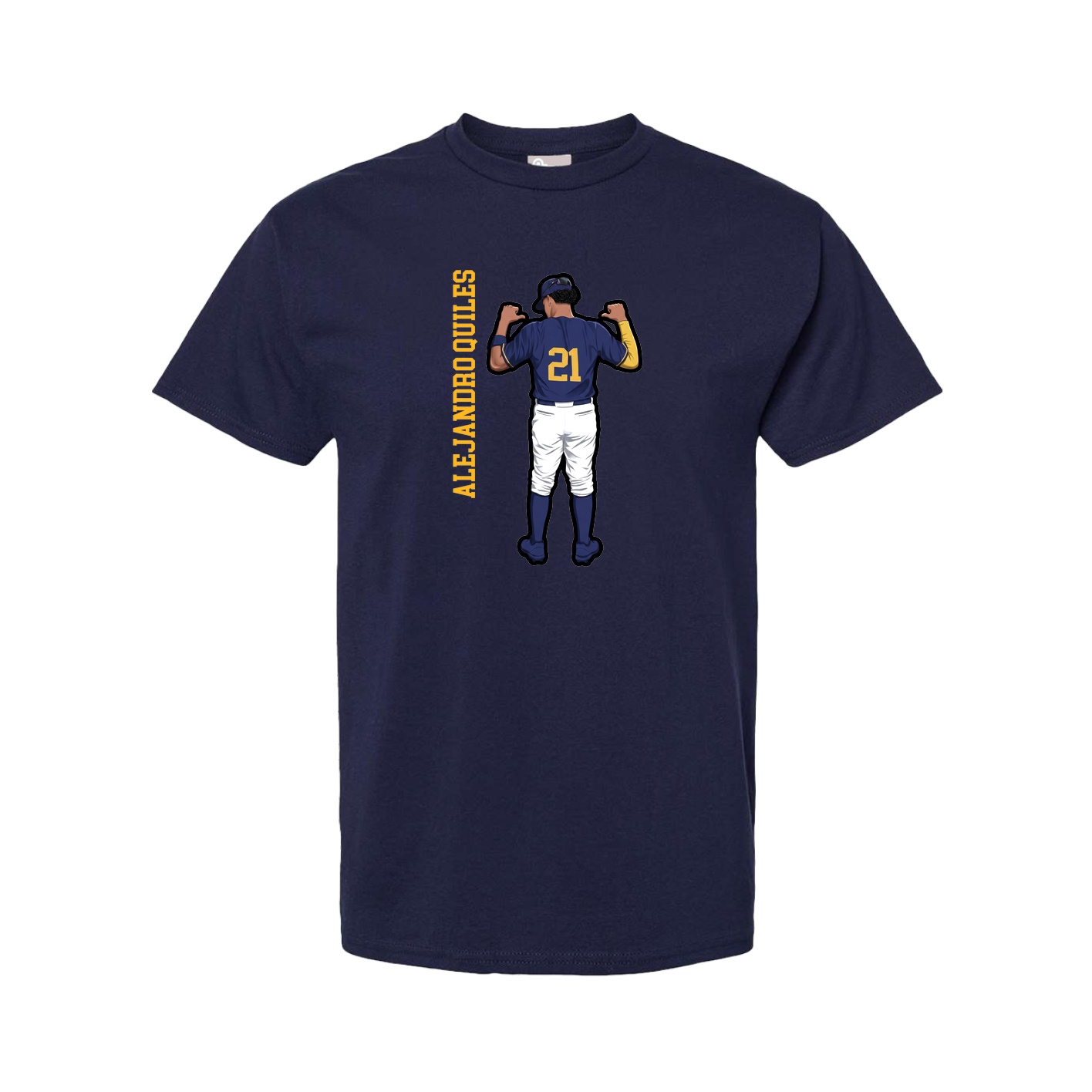 Youth Tee — Name Vertical in Navy