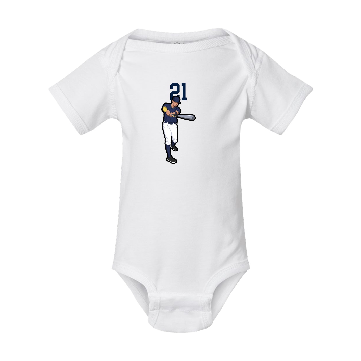 Baby Onesie — Number Top in White