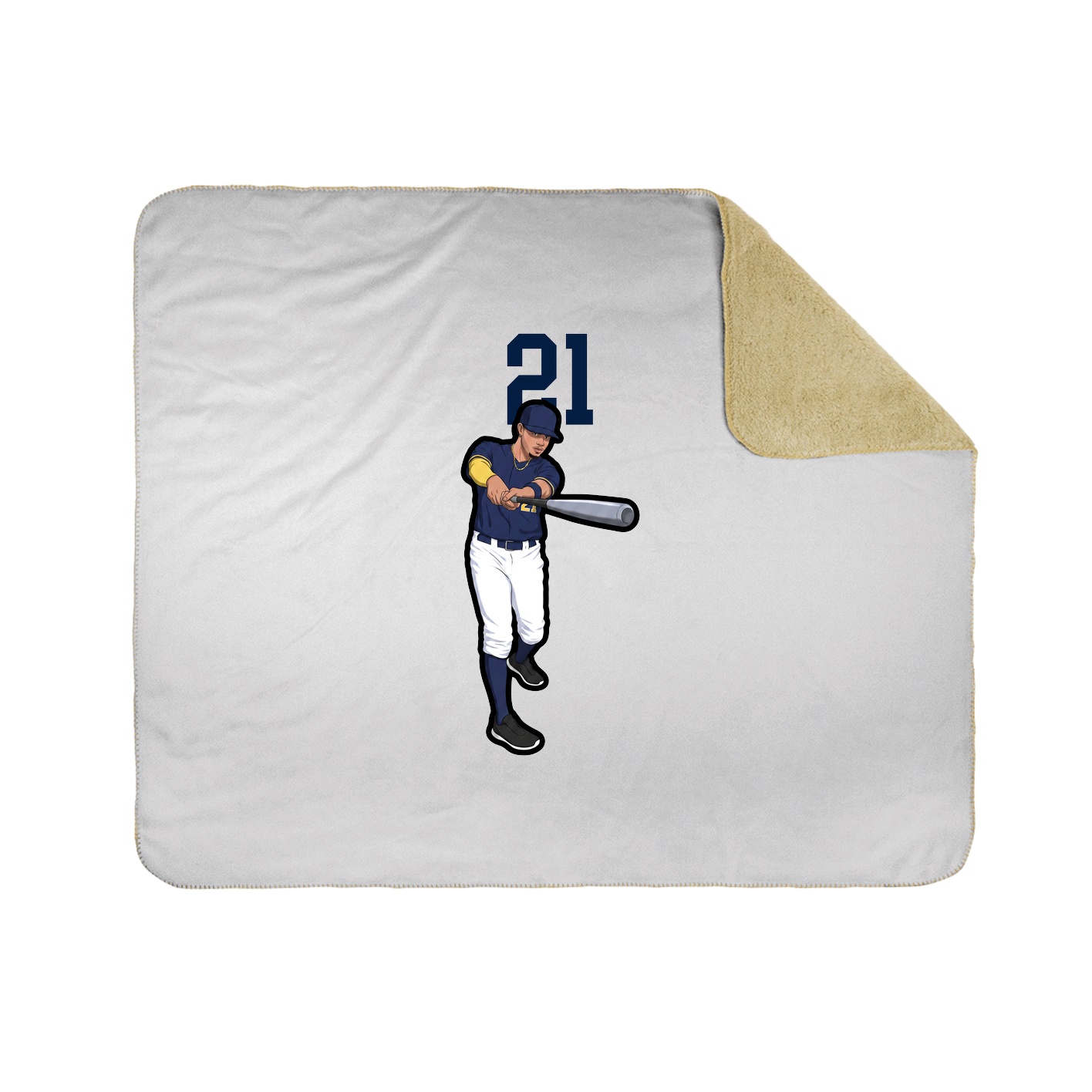 Throw Blanket — Number Top in White