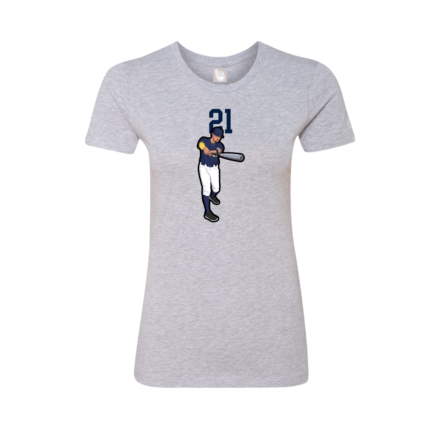 Womens Tee — Number Top in Grey