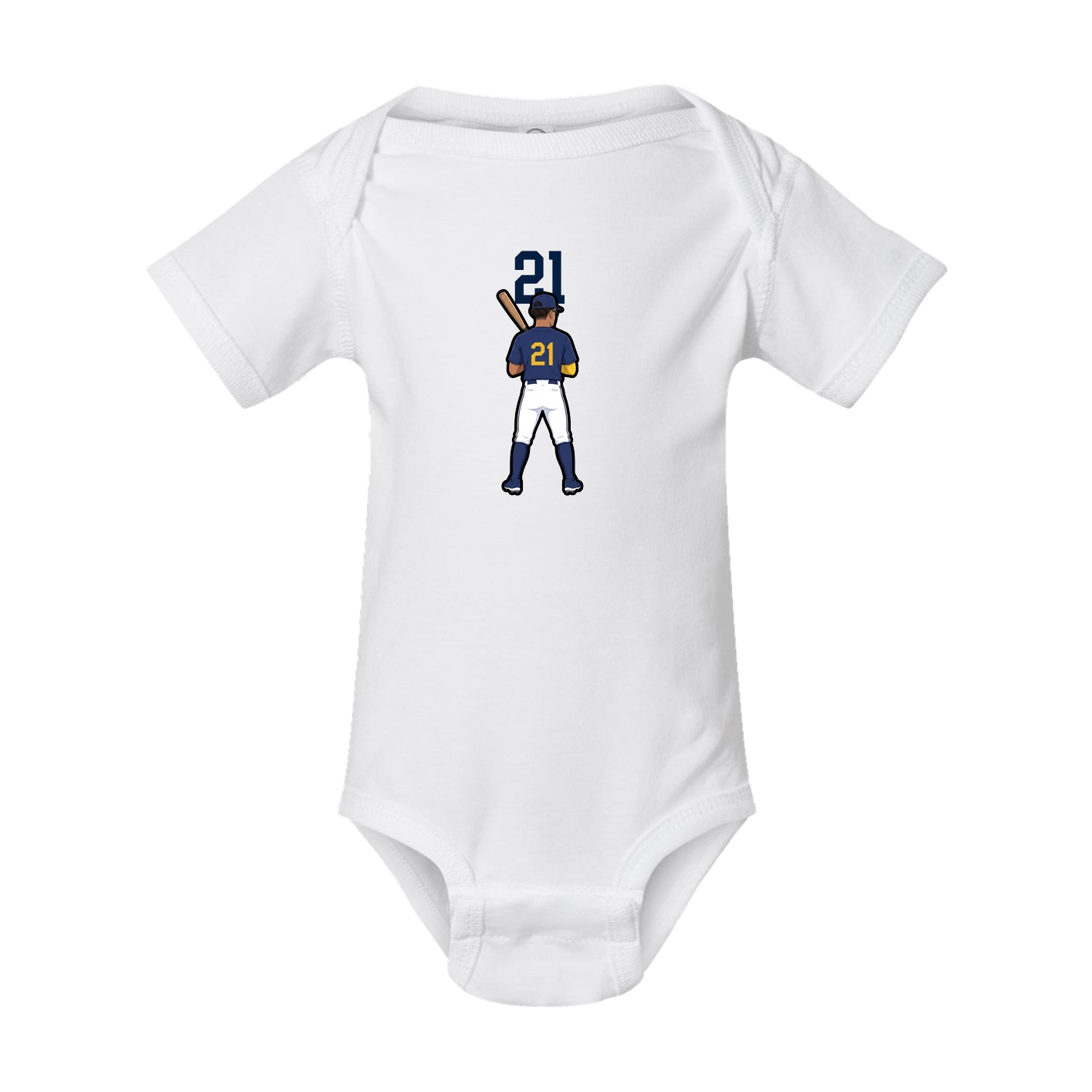 Baby Onesie — Number Top in White