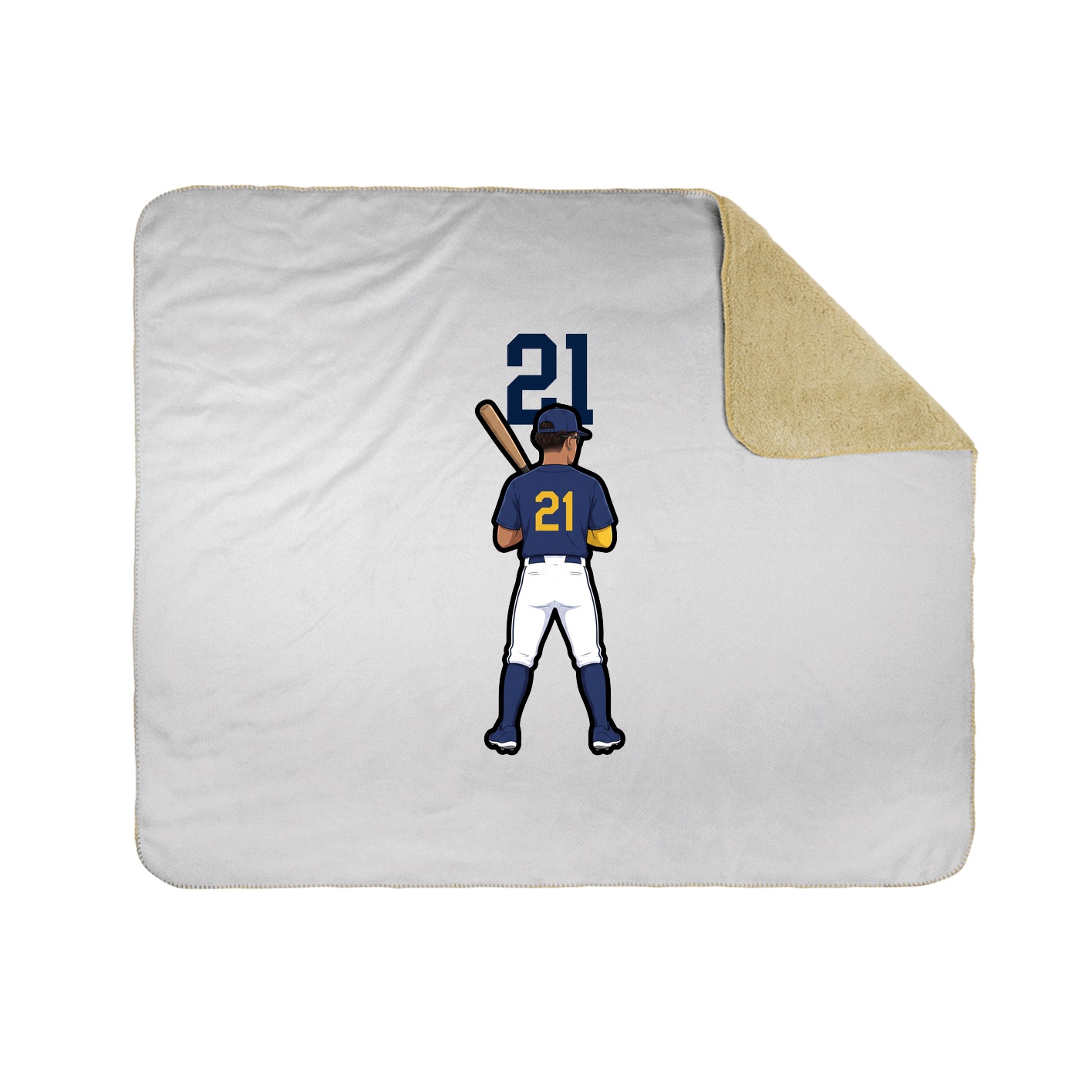 Throw Blanket — Number Top in White