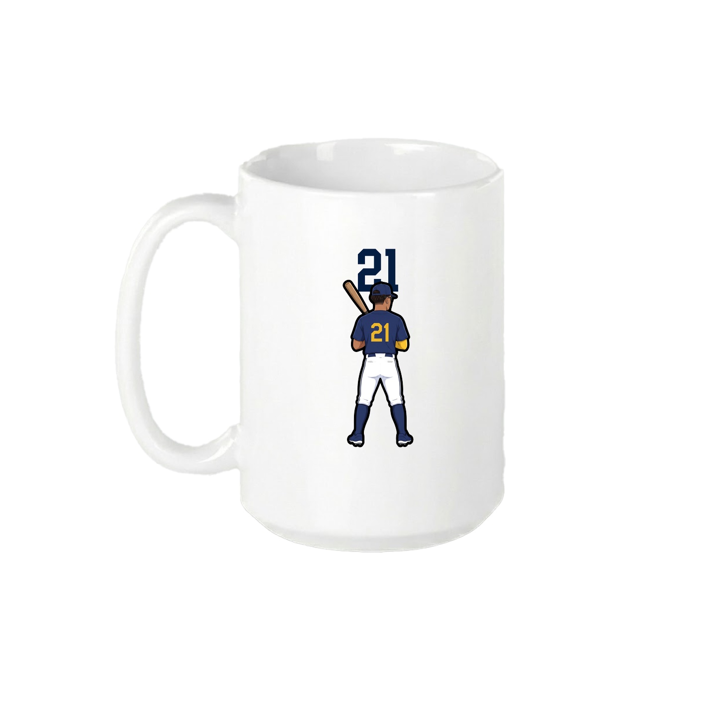 15oz Coffee Mug — Number Top in White