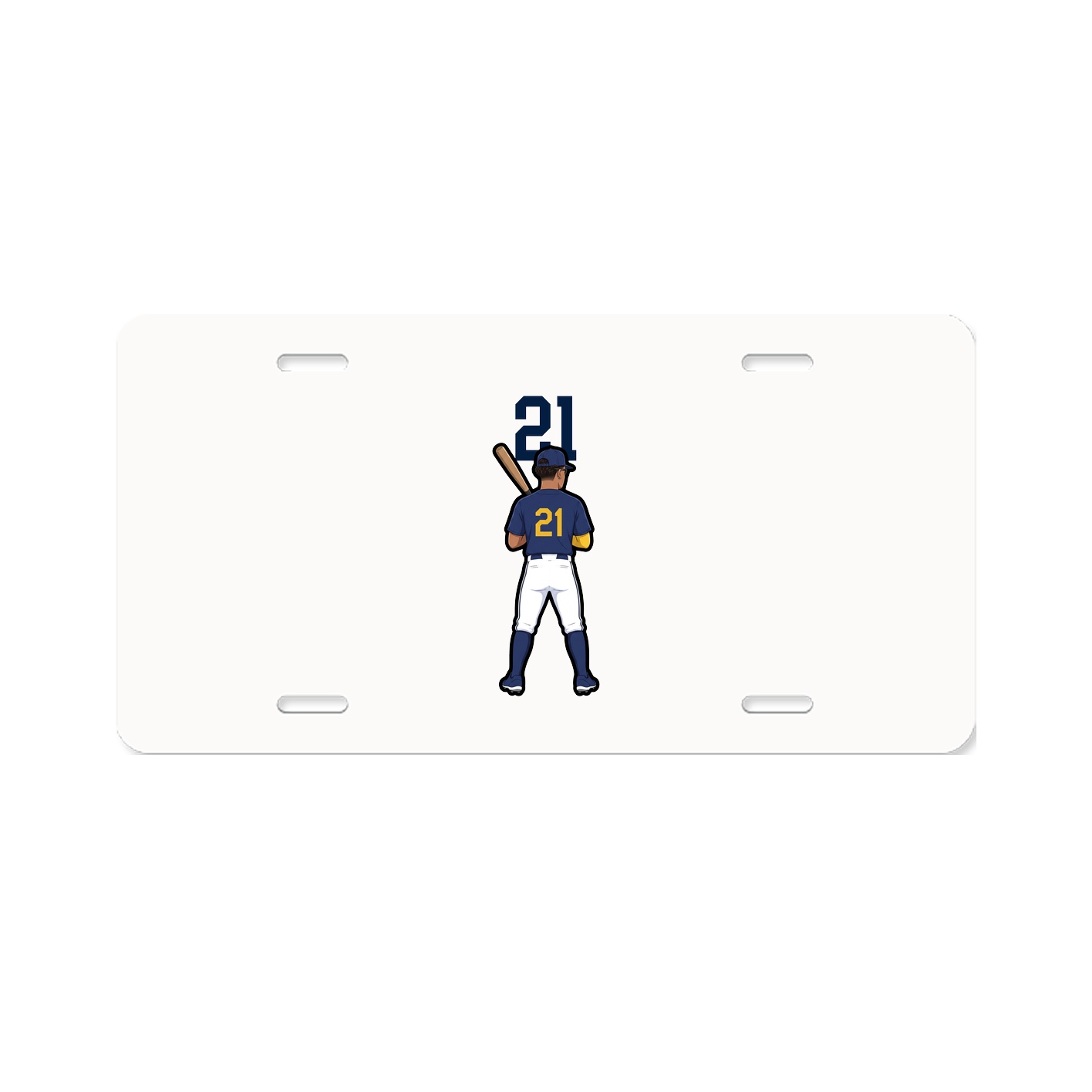 License Plate — Number Top in Classic