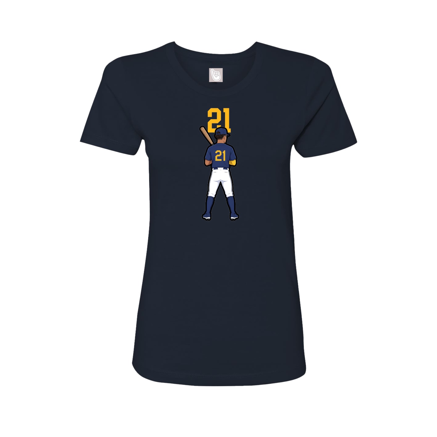 Womens Tee — Number Top in Navy