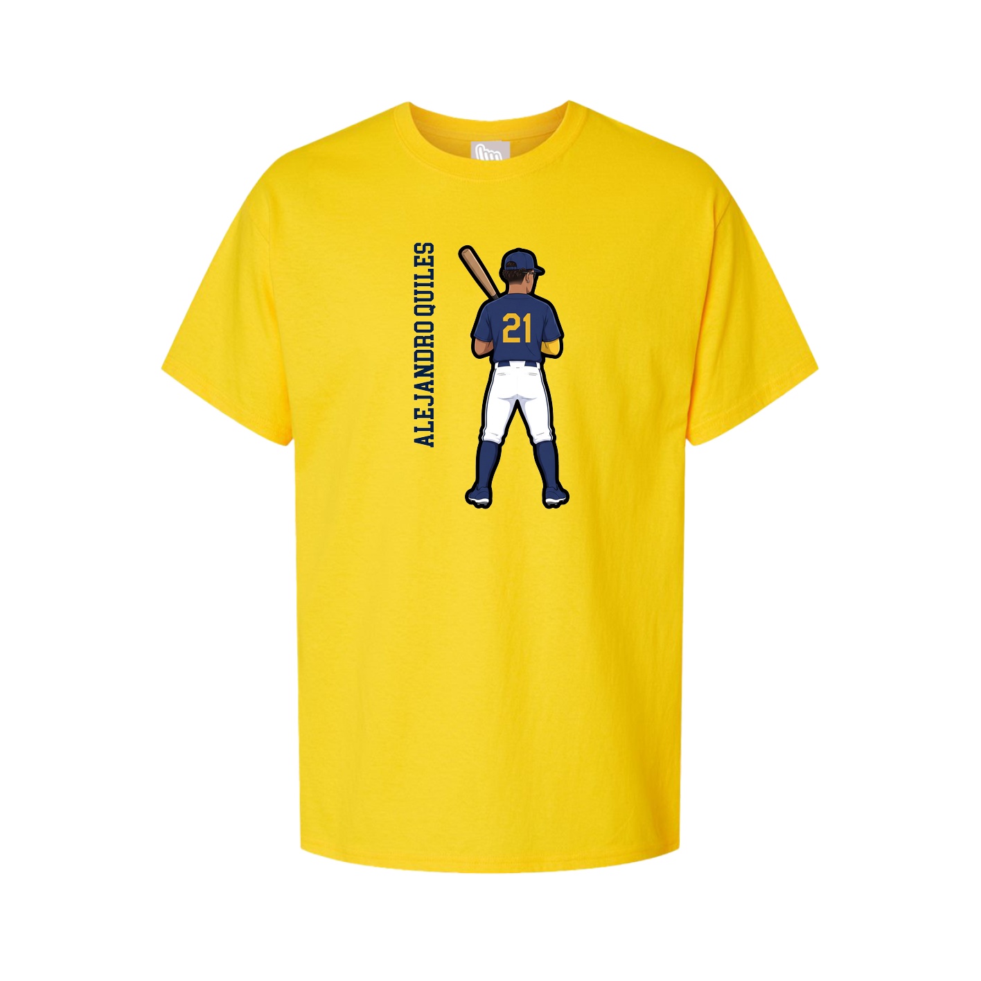 Tee — Name Vertical in Gold
