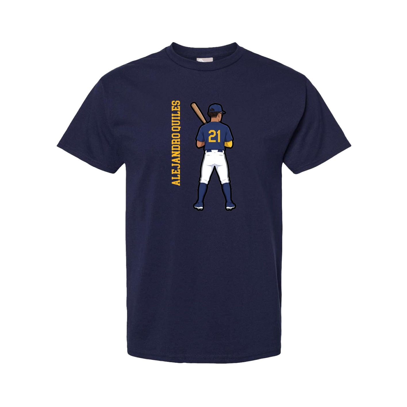 Youth Tee — Name Vertical in Navy