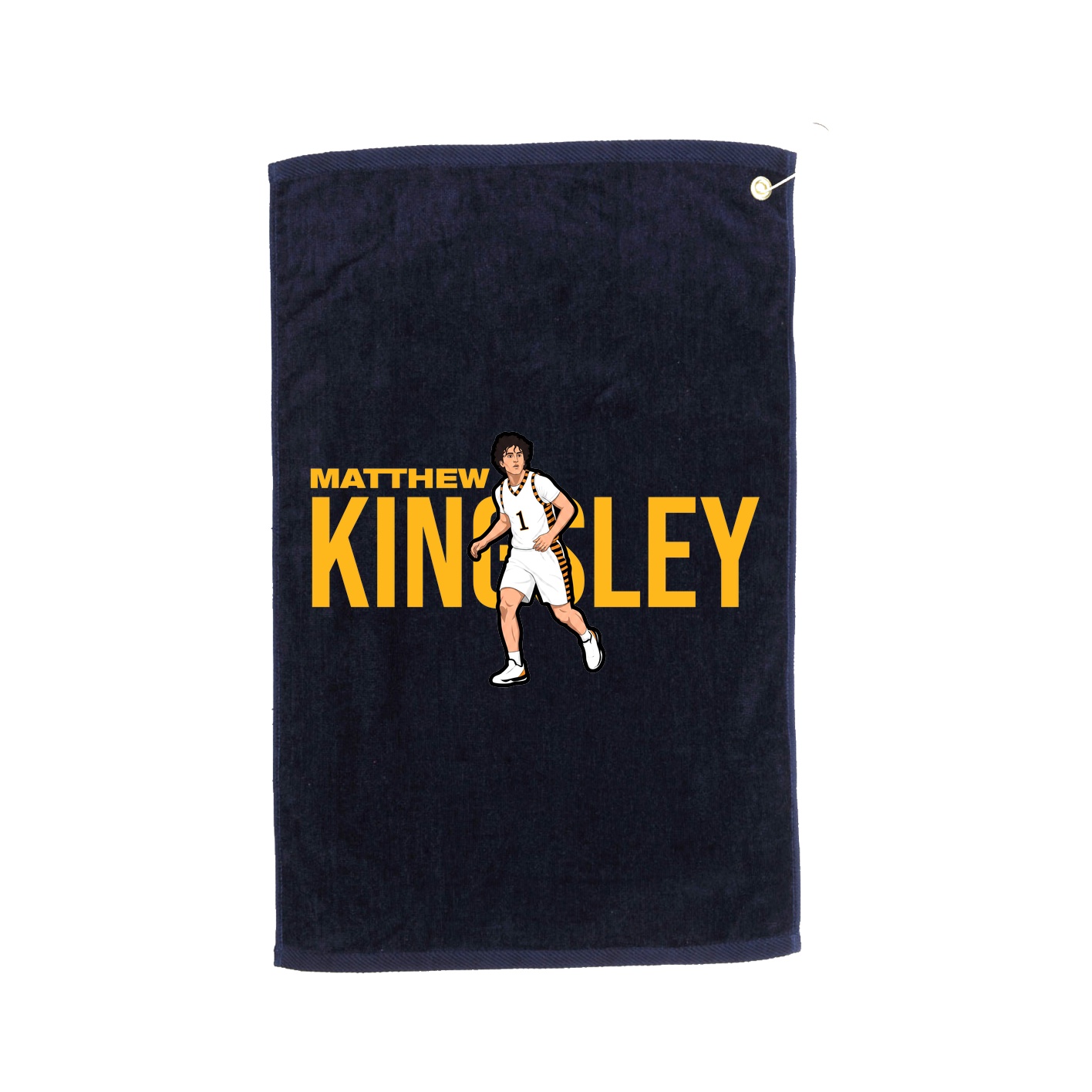 Golf Towel — Player Name in Navy