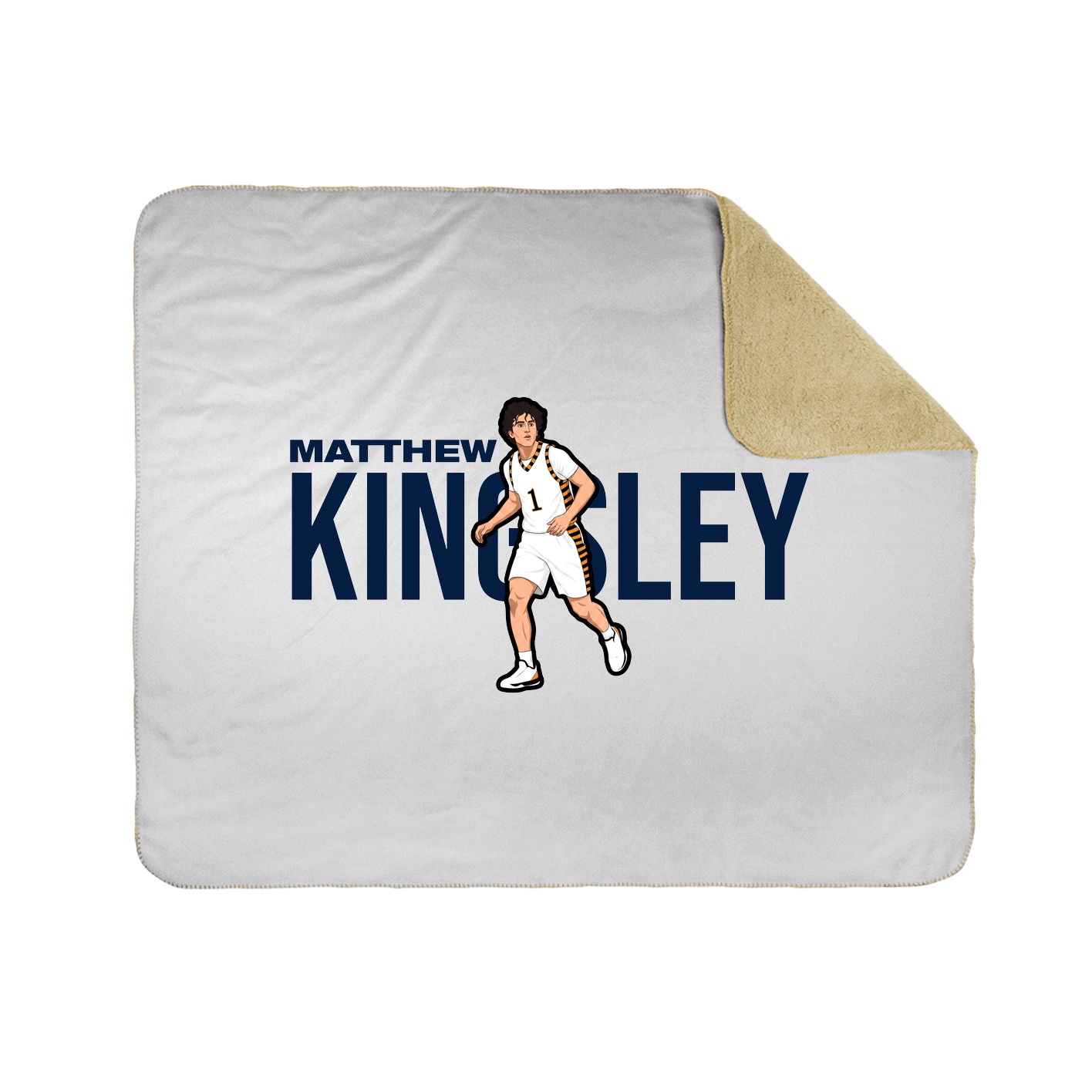 Throw Blanket — Player Name in White