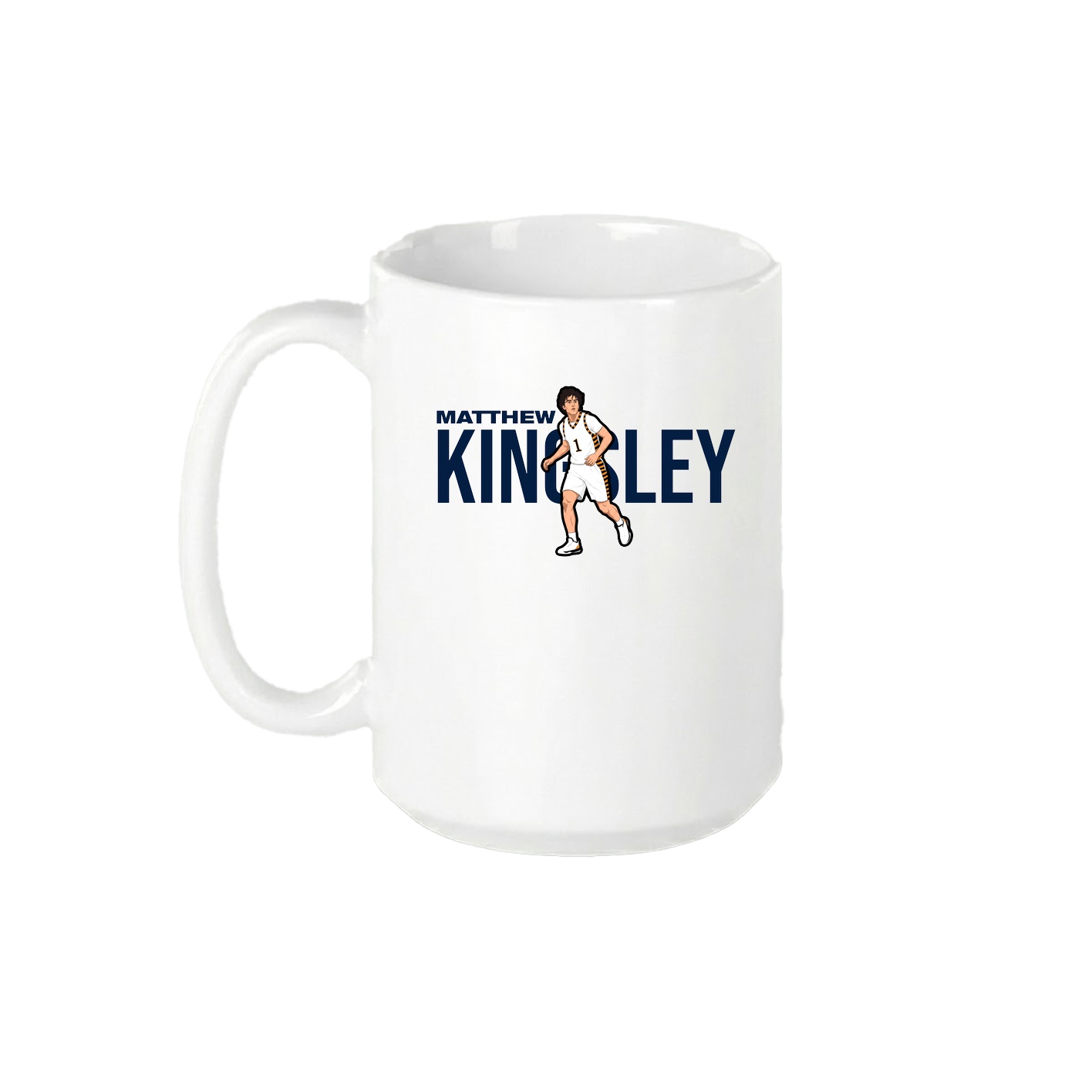 15oz Coffee Mug — Player Name in White