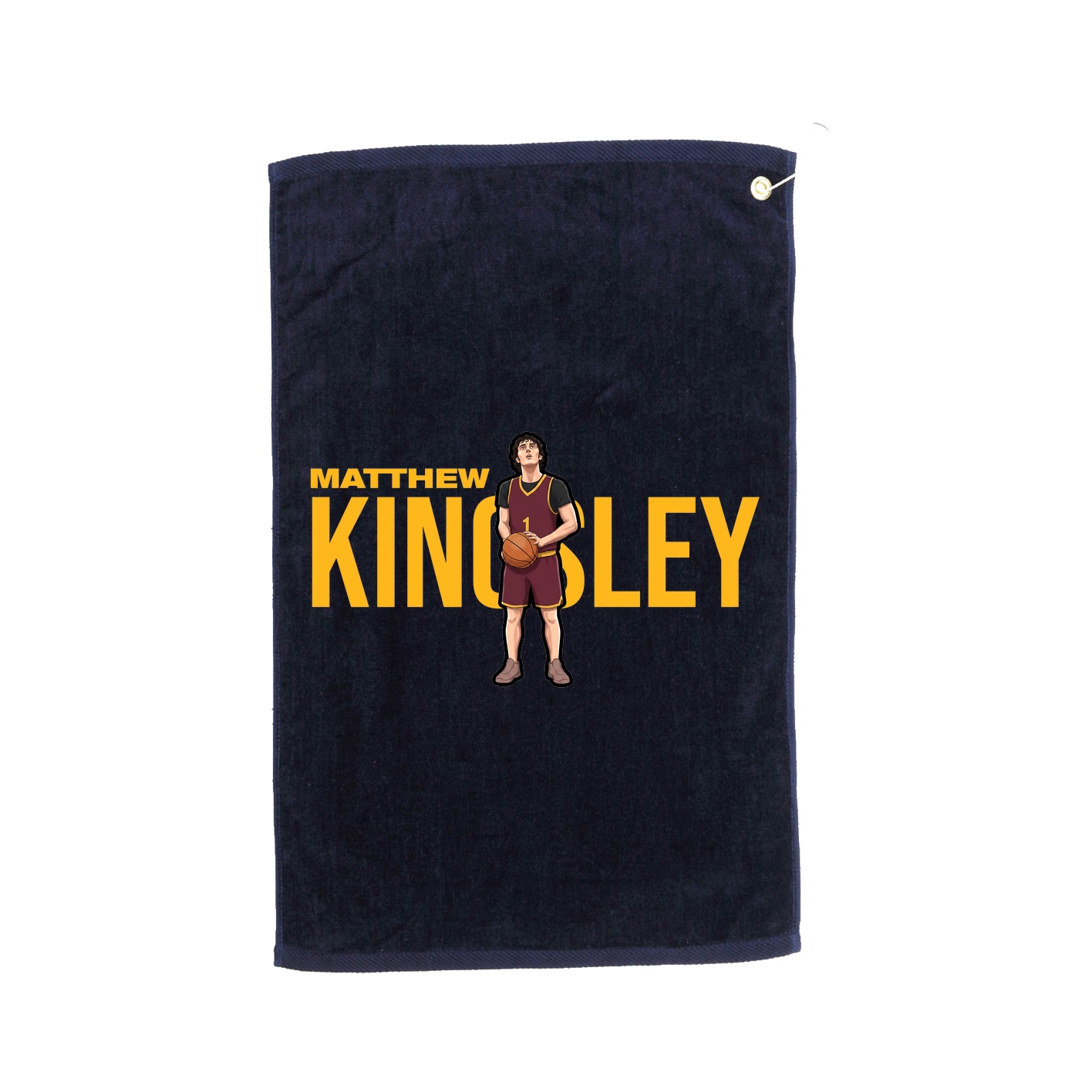 Golf Towel — Player Name in Navy