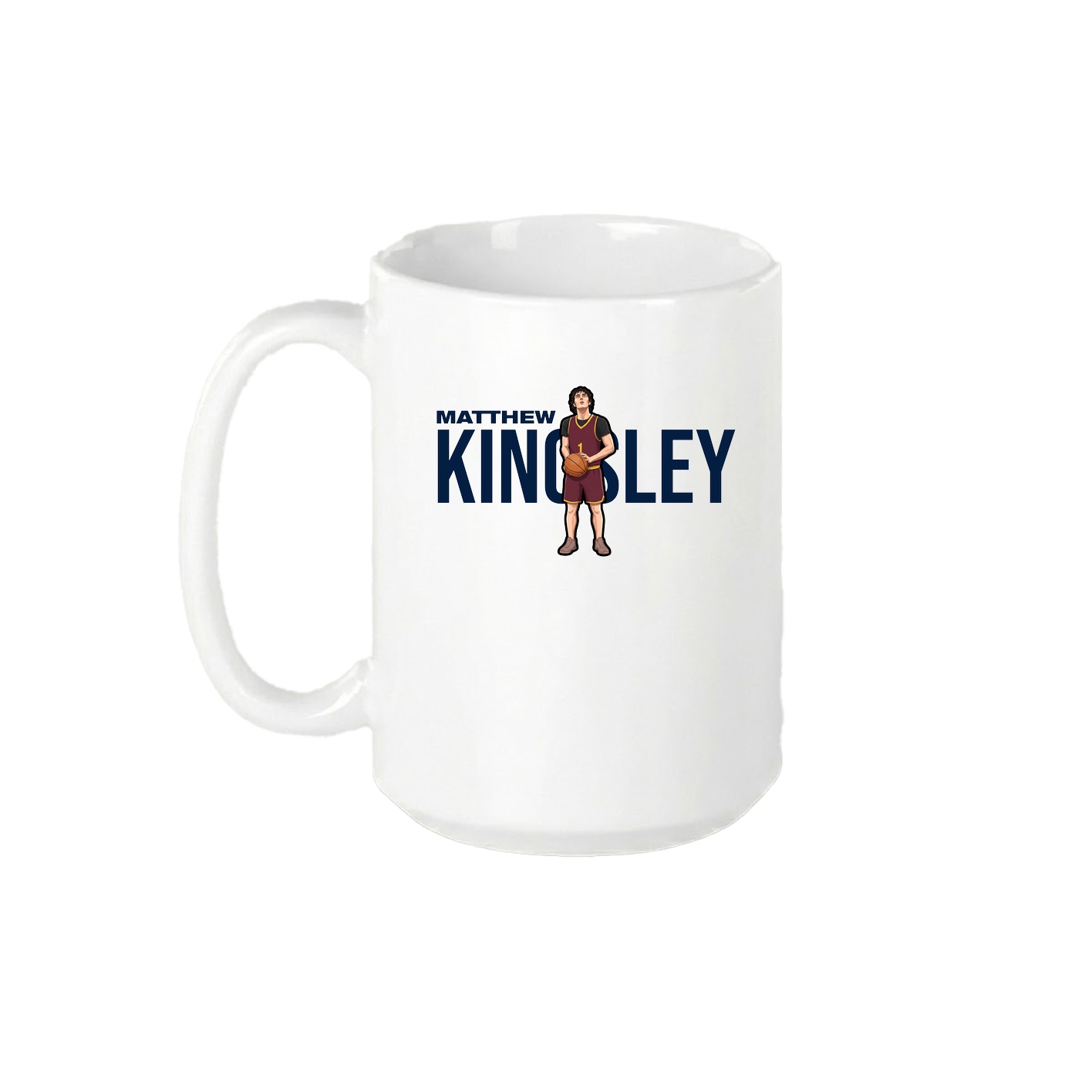 15oz Coffee Mug — Player Name in White