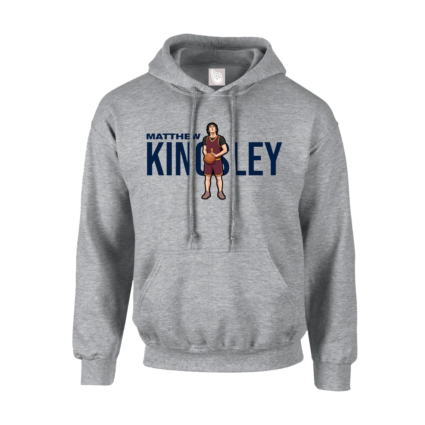 Hoodie — Player Name in Grey