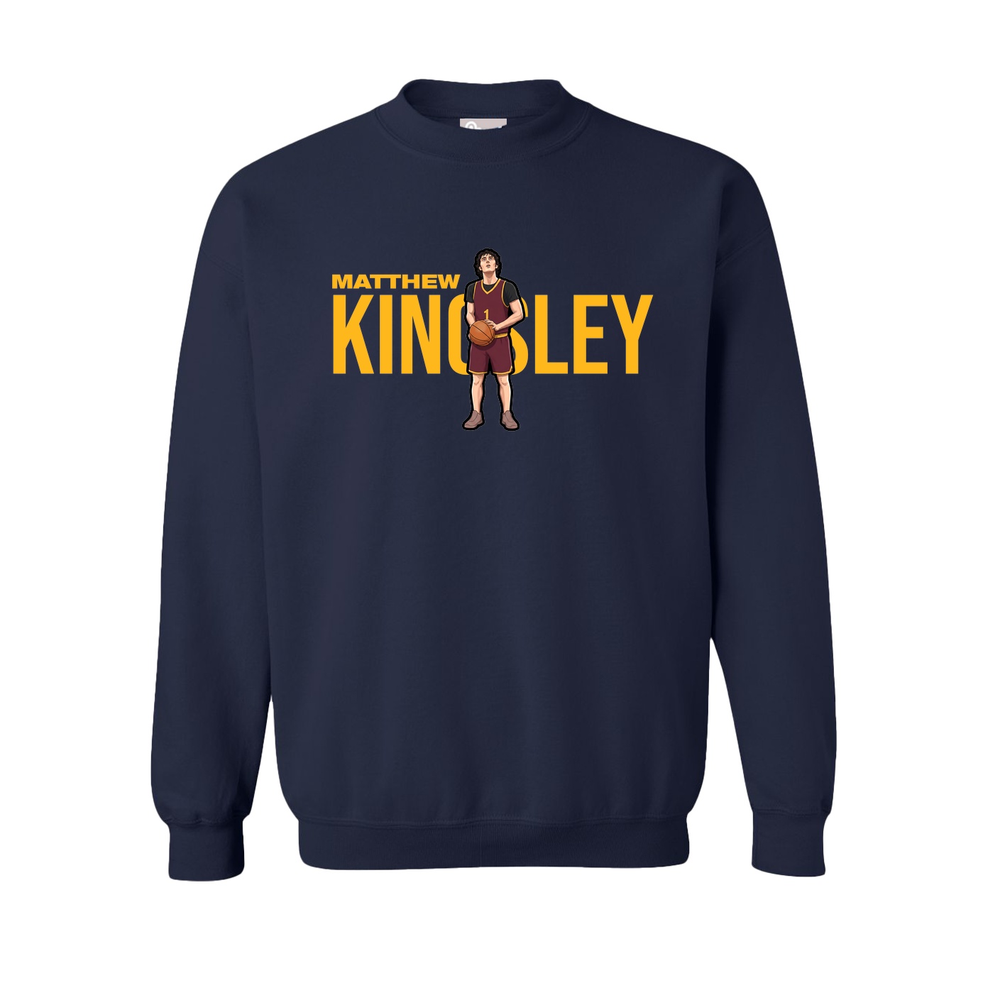 Fleece Crew — Player Name in Navy