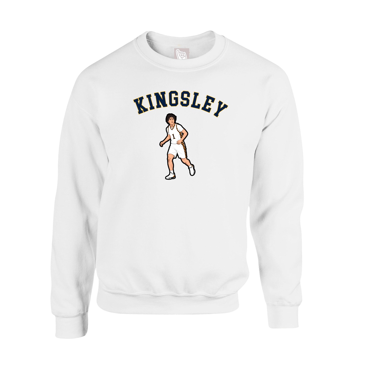 Fleece Crew — Shirsey Arch in White