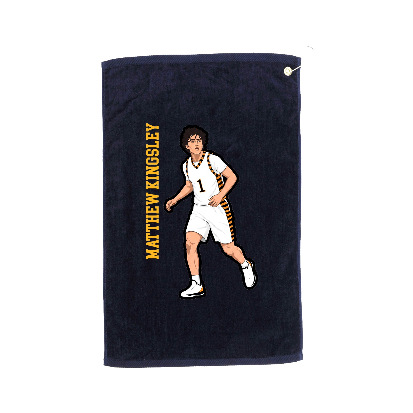 Golf Towel — Name Vertical in Navy
