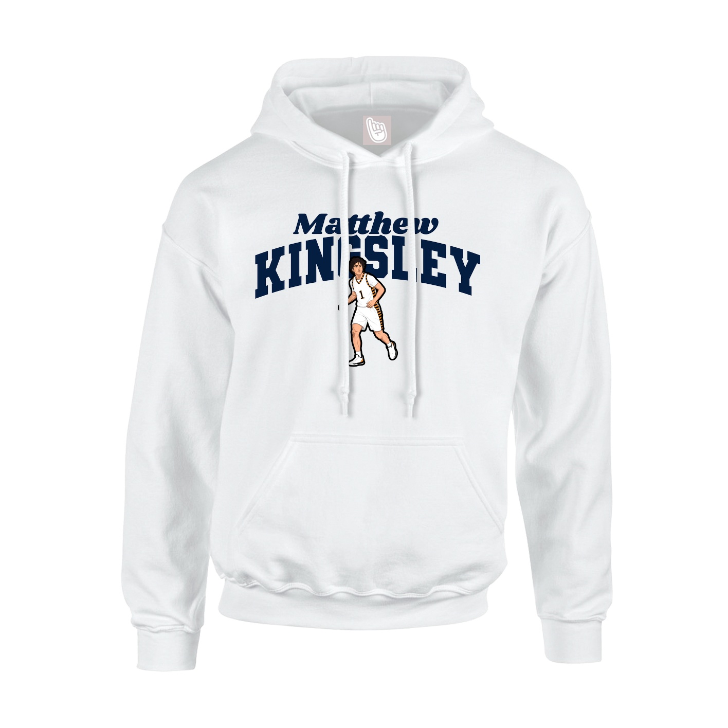 Youth Hoodie — Signature Arch in White
