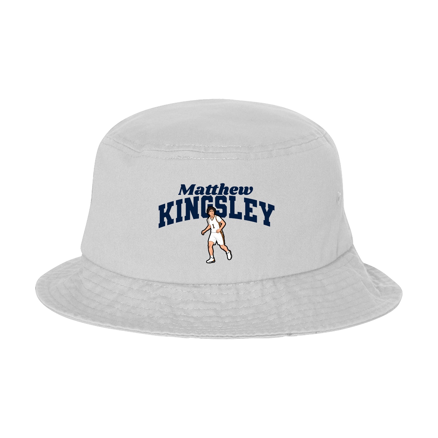 Bucket Cap — Signature Arch in White