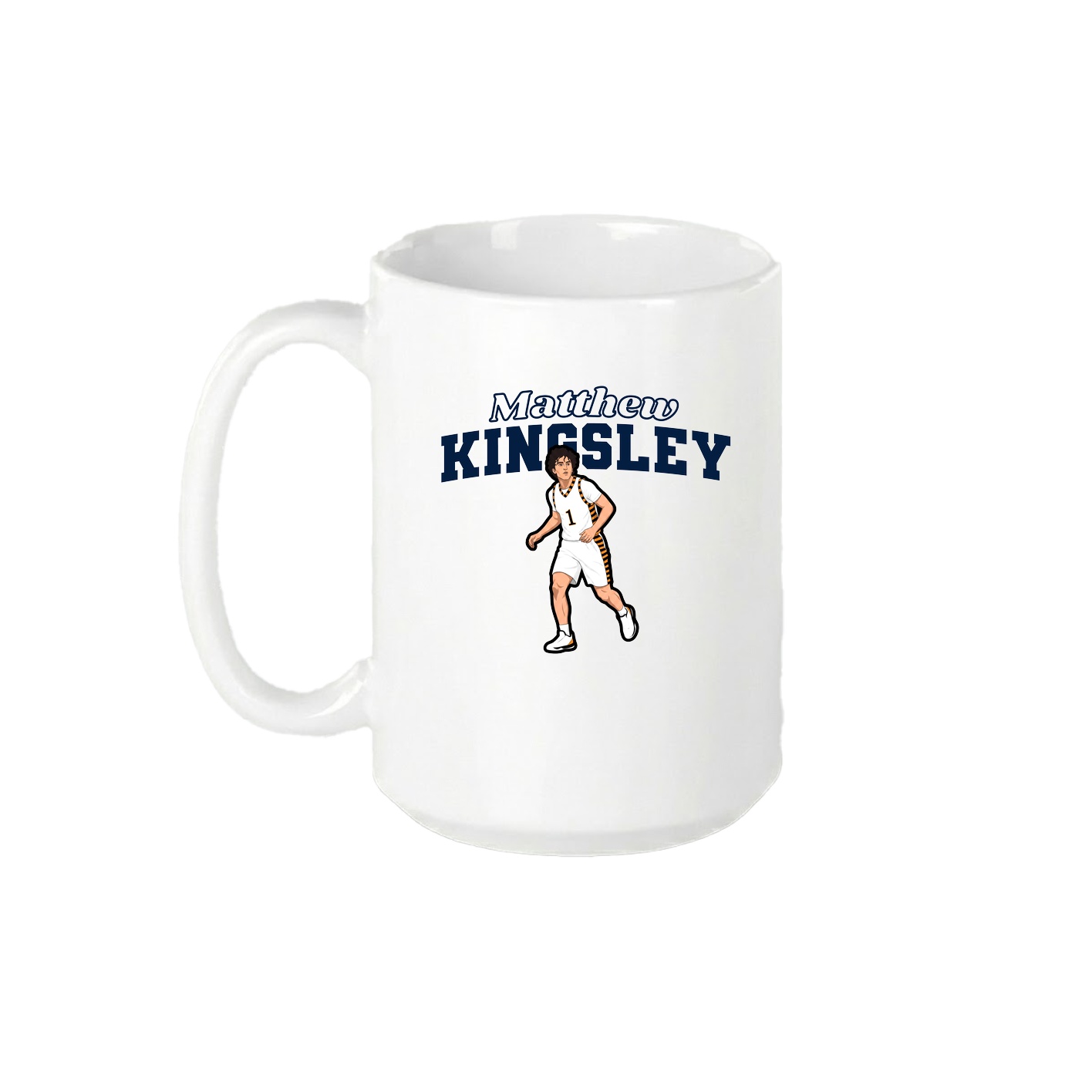 15oz Coffee Mug — Name Arch in White