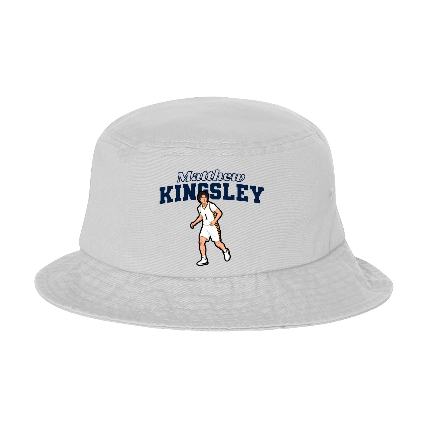 Bucket Cap — Name Arch in White