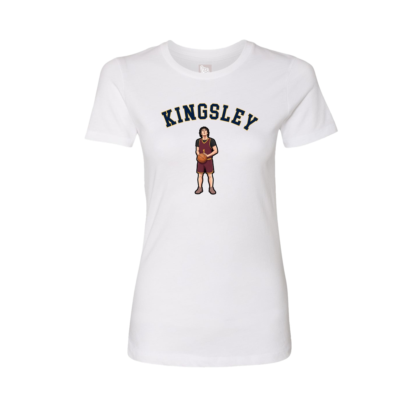 Fitted Women's Tee — Shirsey Arch in White