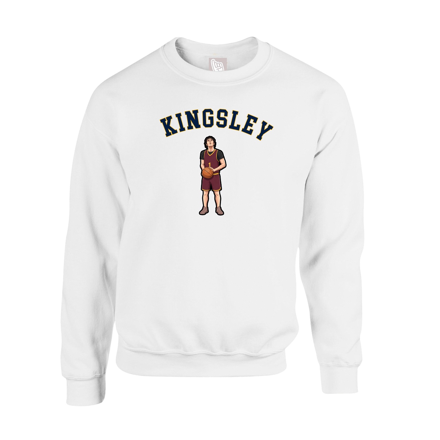 Fleece Crew — Shirsey Arch in White