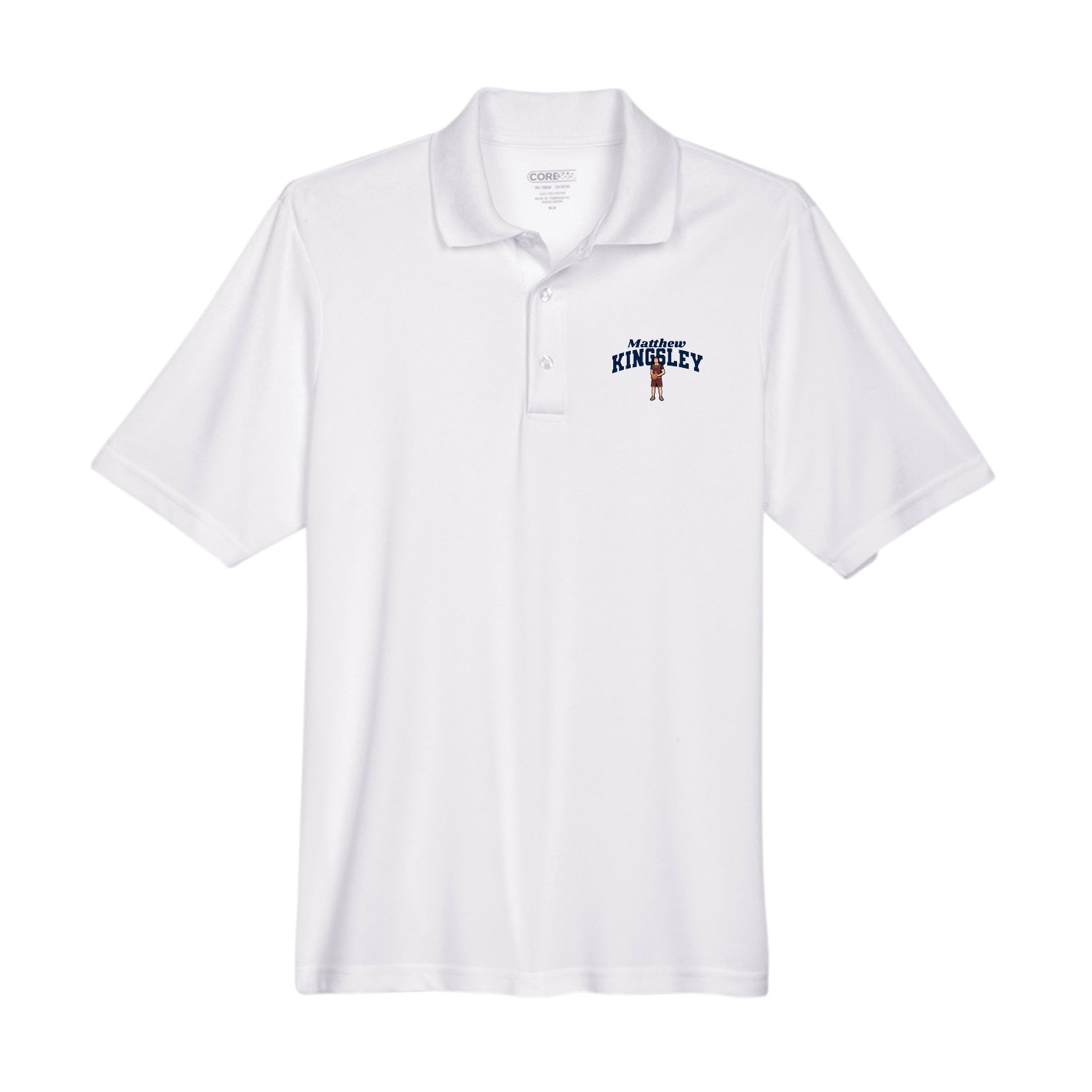 Performance Polo — Signature Arch in White