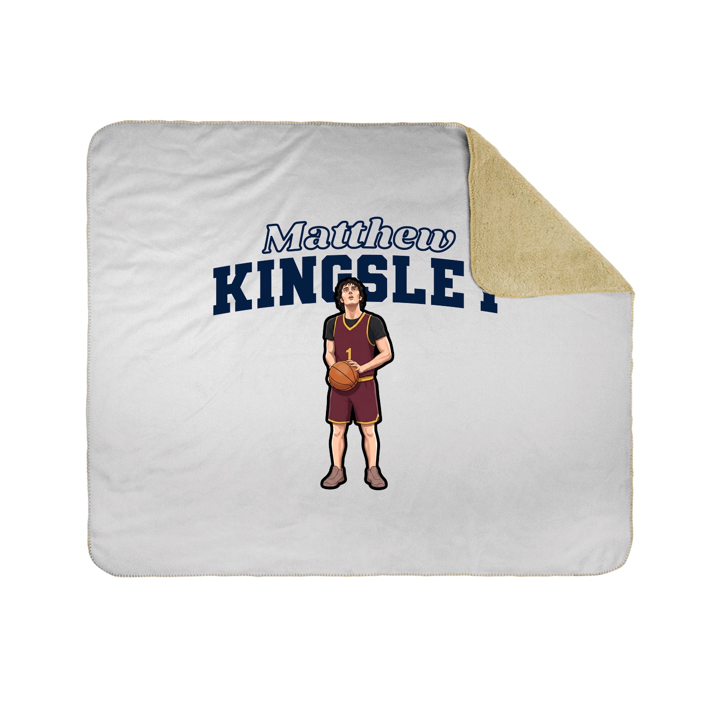 Throw Blanket — Name Arch in White