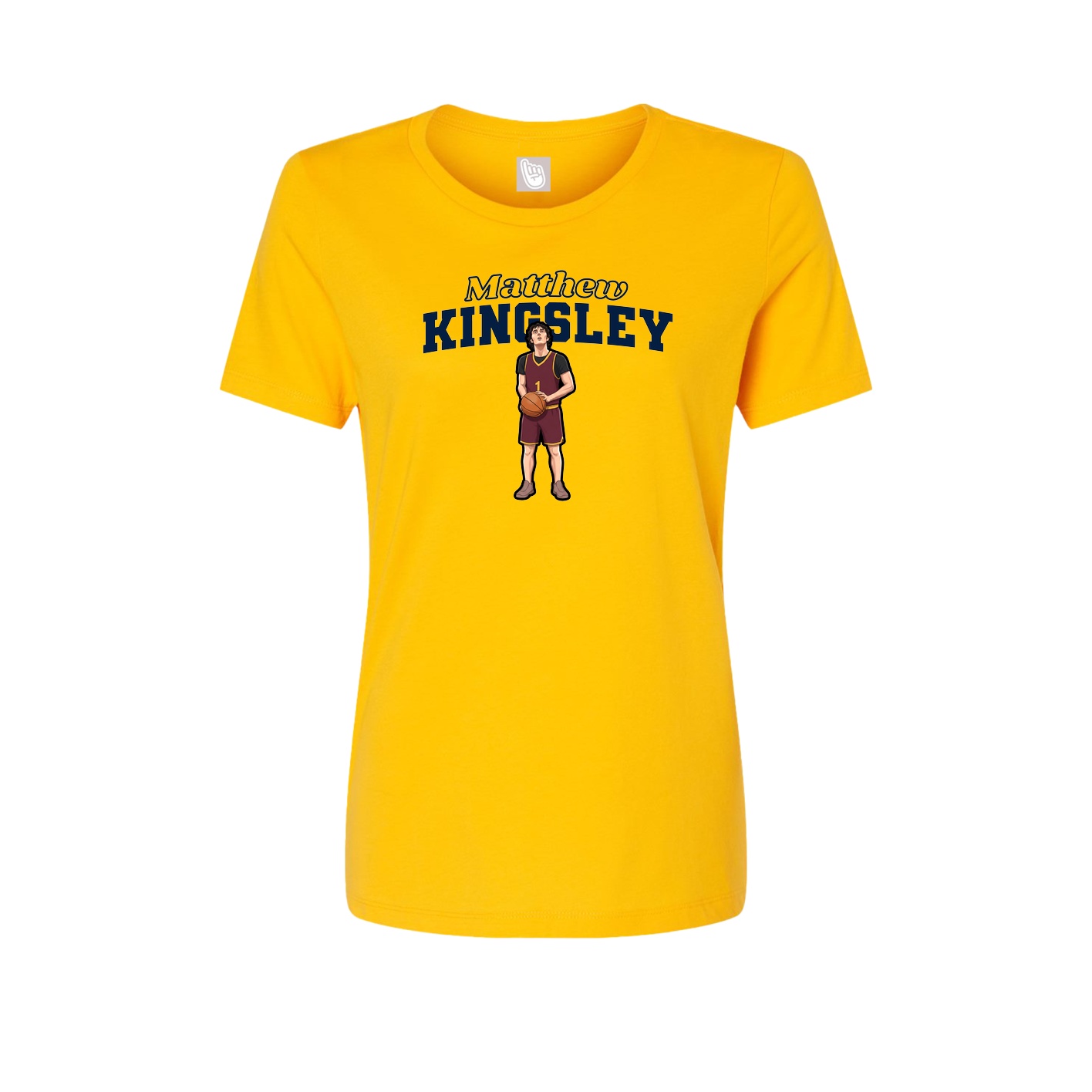 Womens Tee — Name Arch in Gold