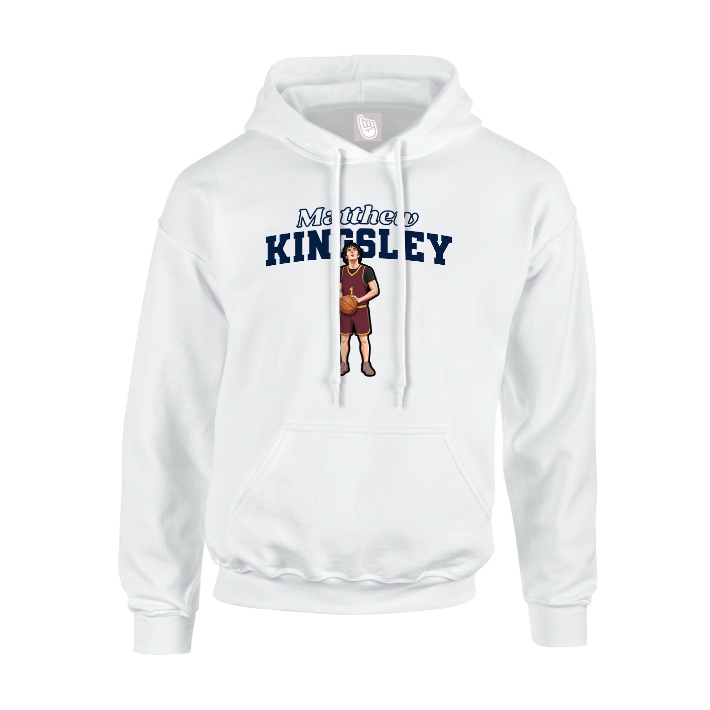 Hoodie — Name Arch in White