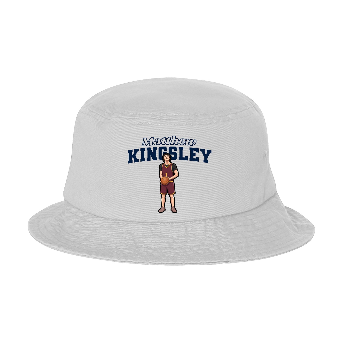 Bucket Cap — Name Arch in White