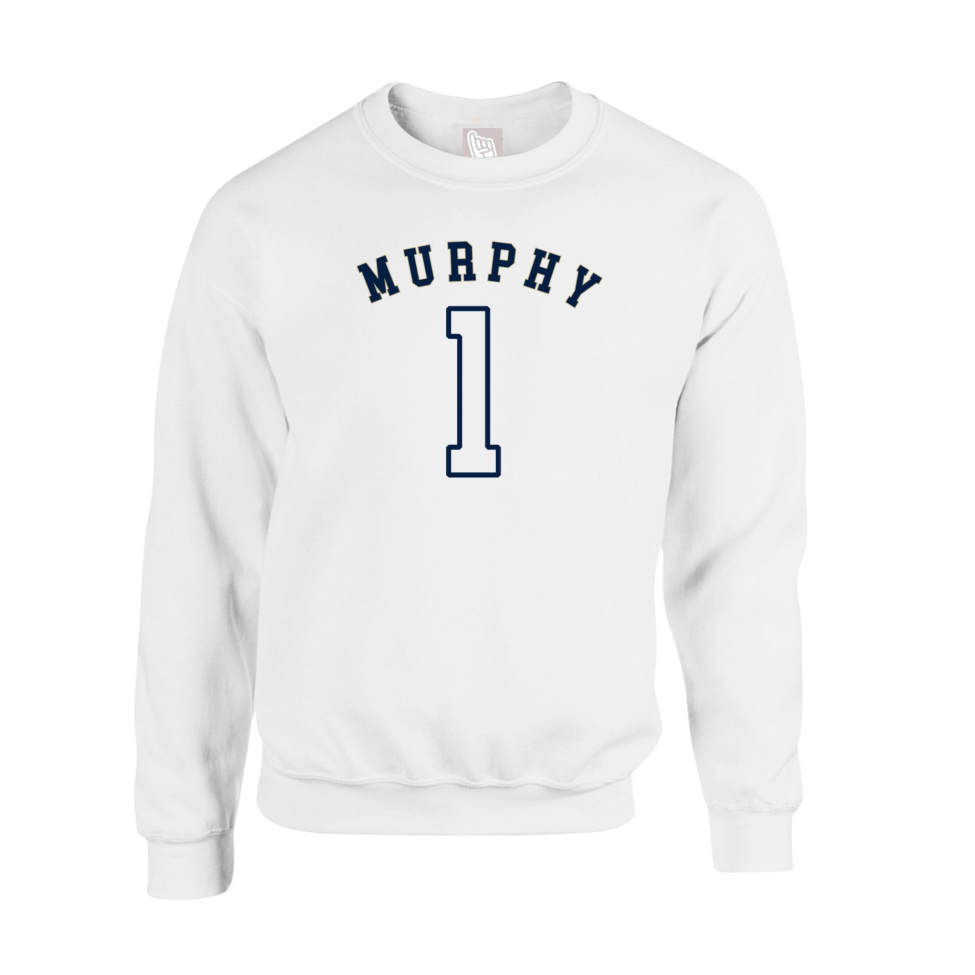 Fleece Crew — Shirsey Arch in White