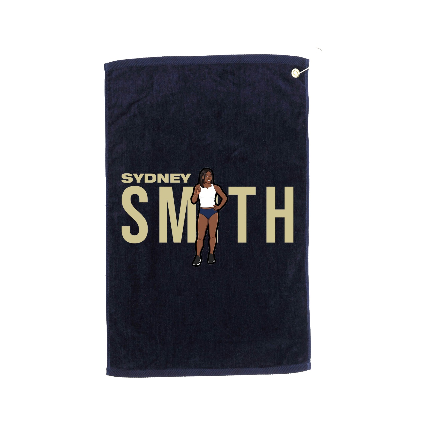 Golf Towel — Player Name in Navy