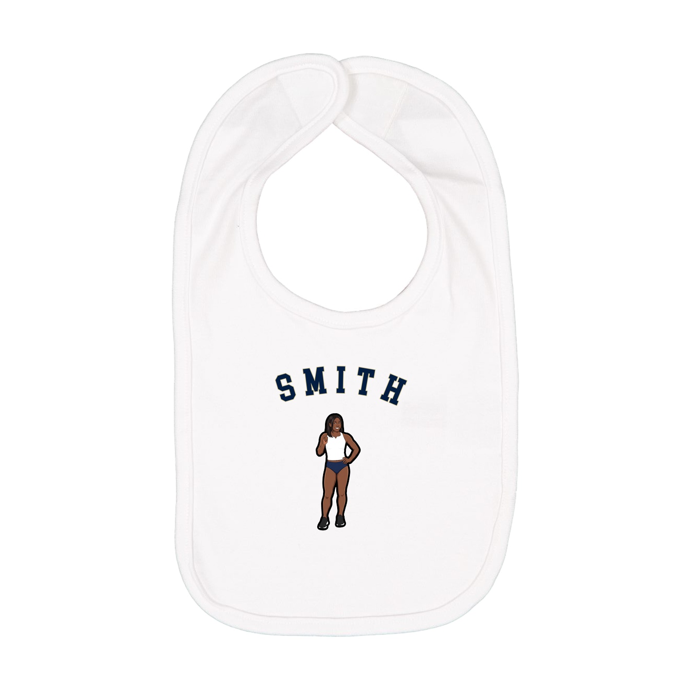 Infant Bib — Shirsey Arch in White