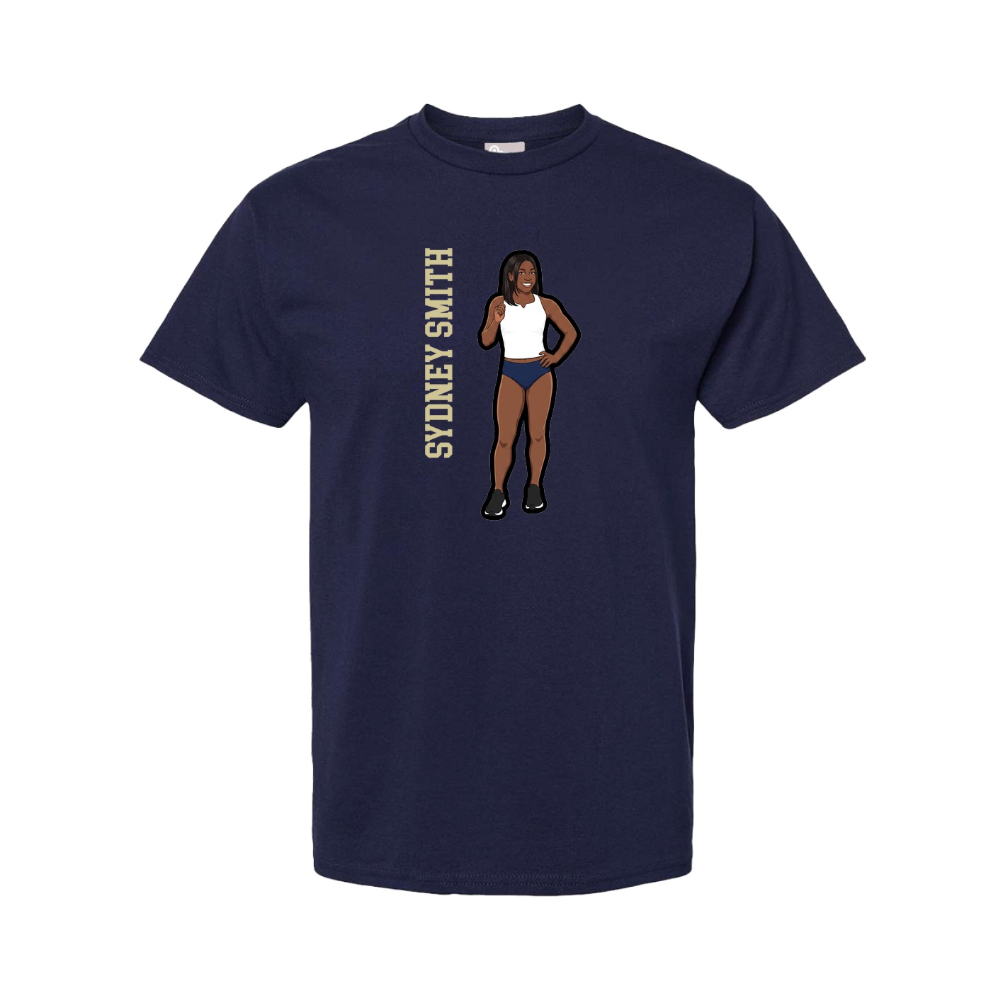 Tee — Name Vertical in Navy