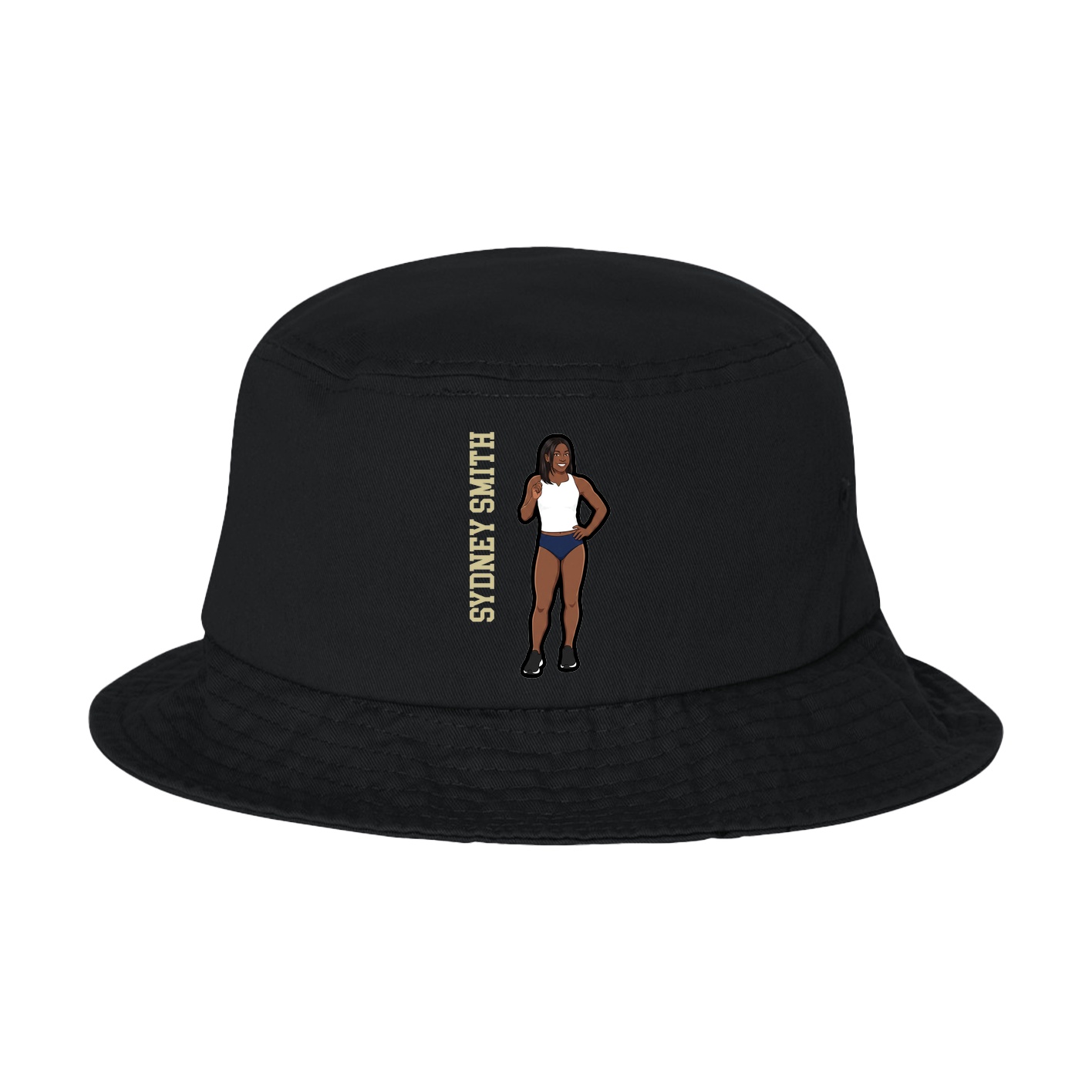 Bucket Cap — Name Vertical in Black