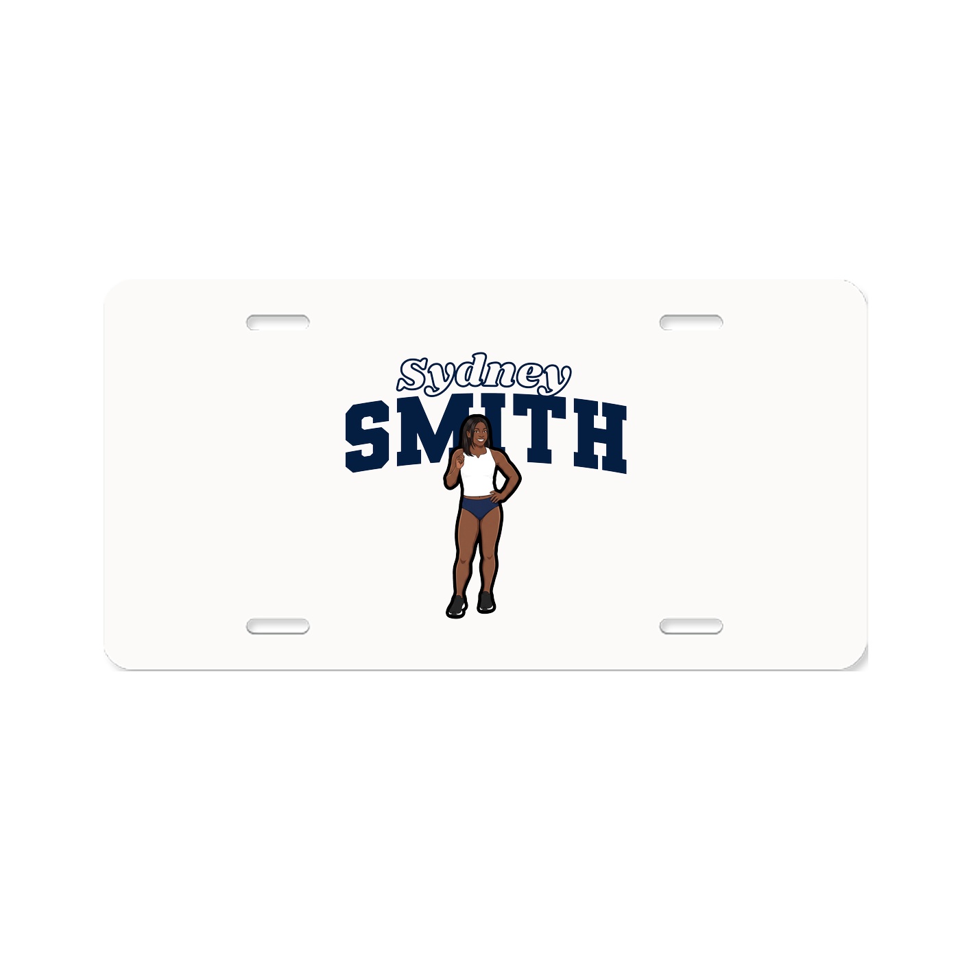 License Plate — Name Arch in Classic