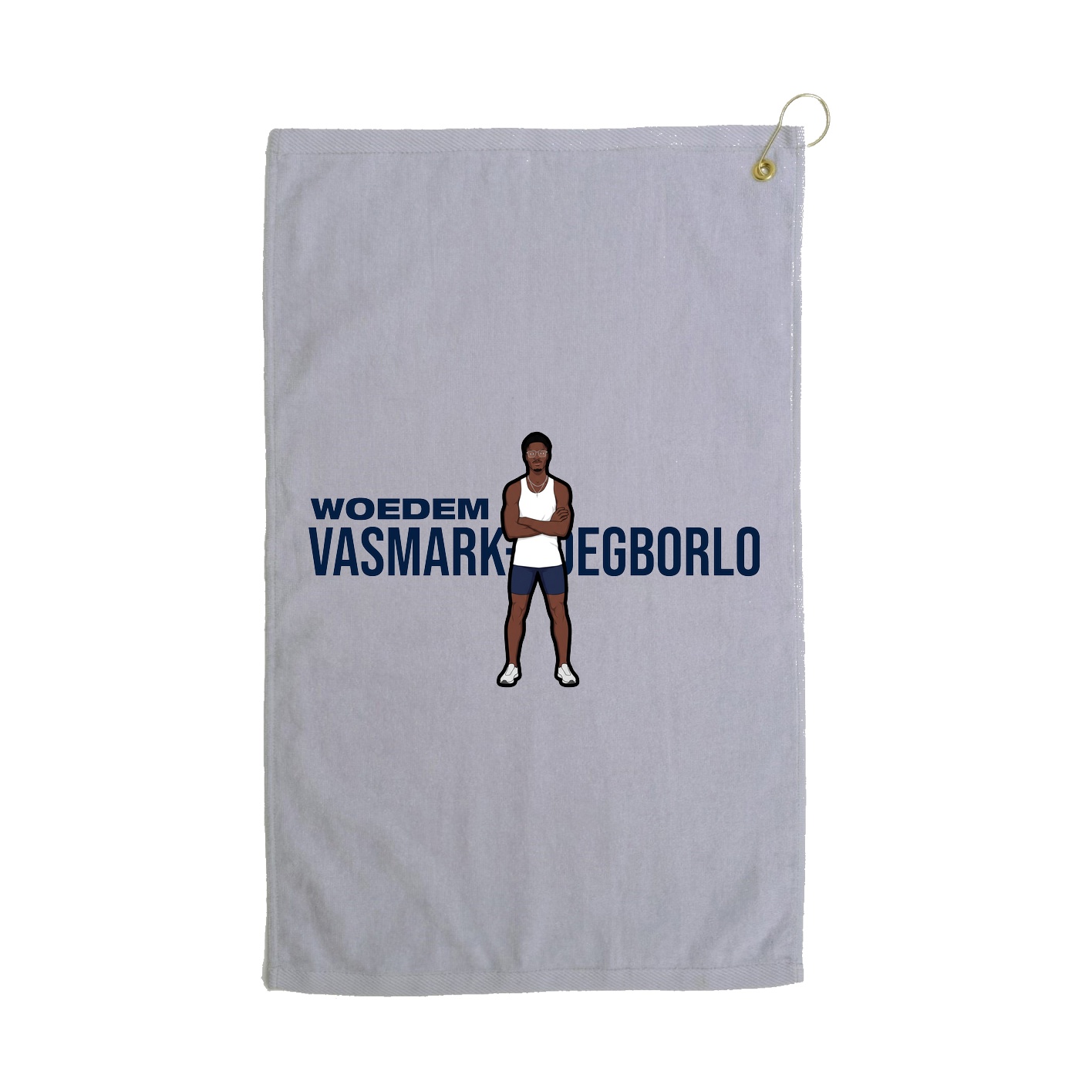 Golf Towel — Player Name in Grey