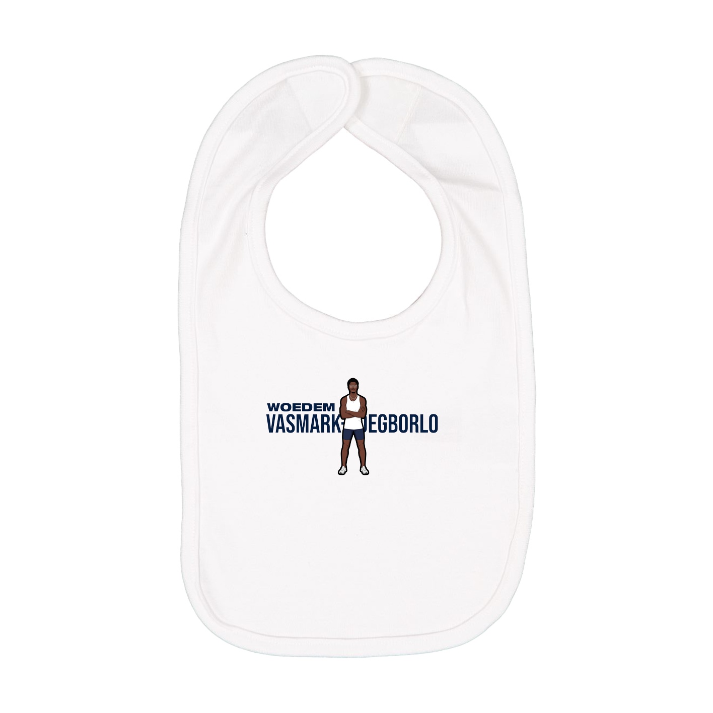 Infant Bib — Player Name in White