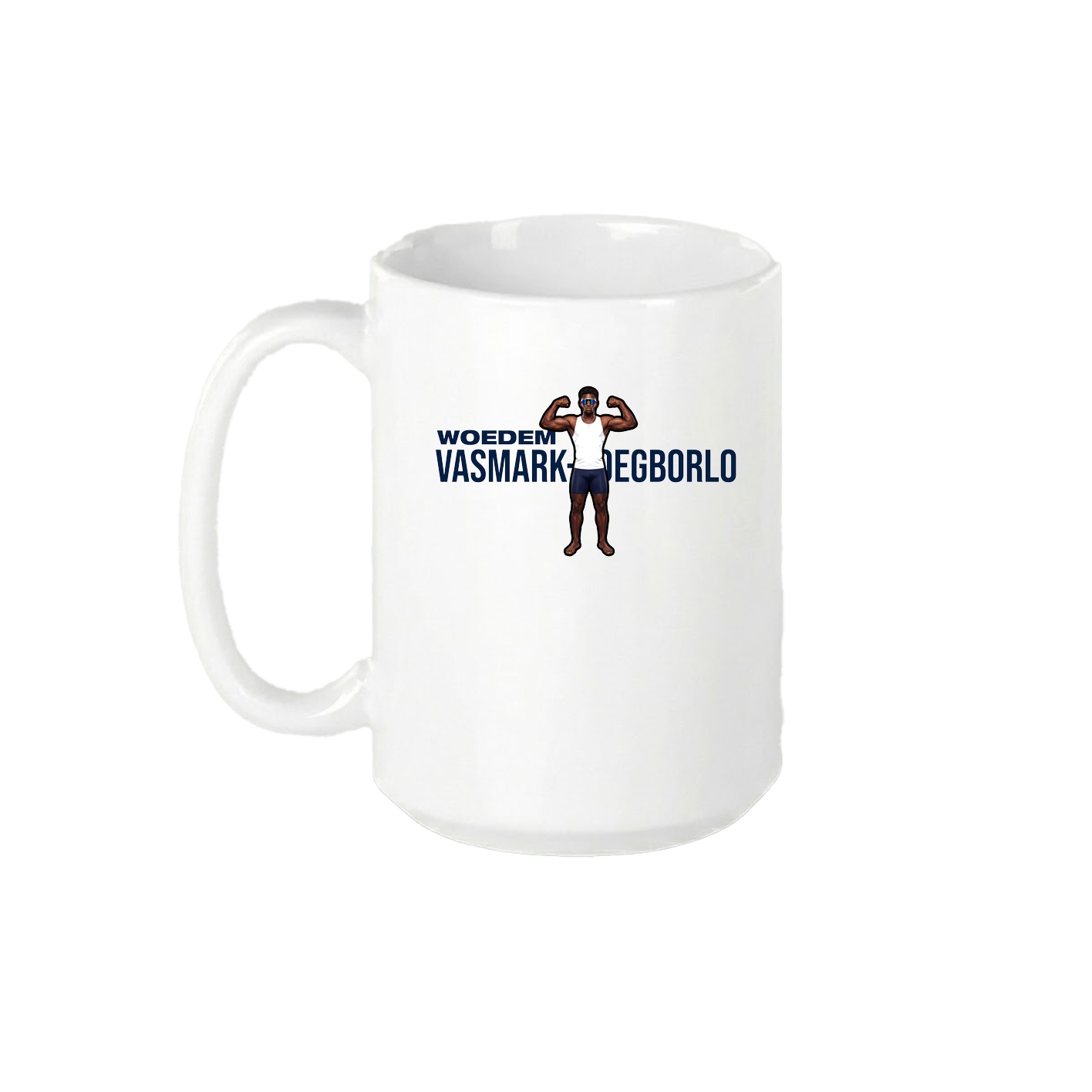 15oz Coffee Mug — Player Name in White