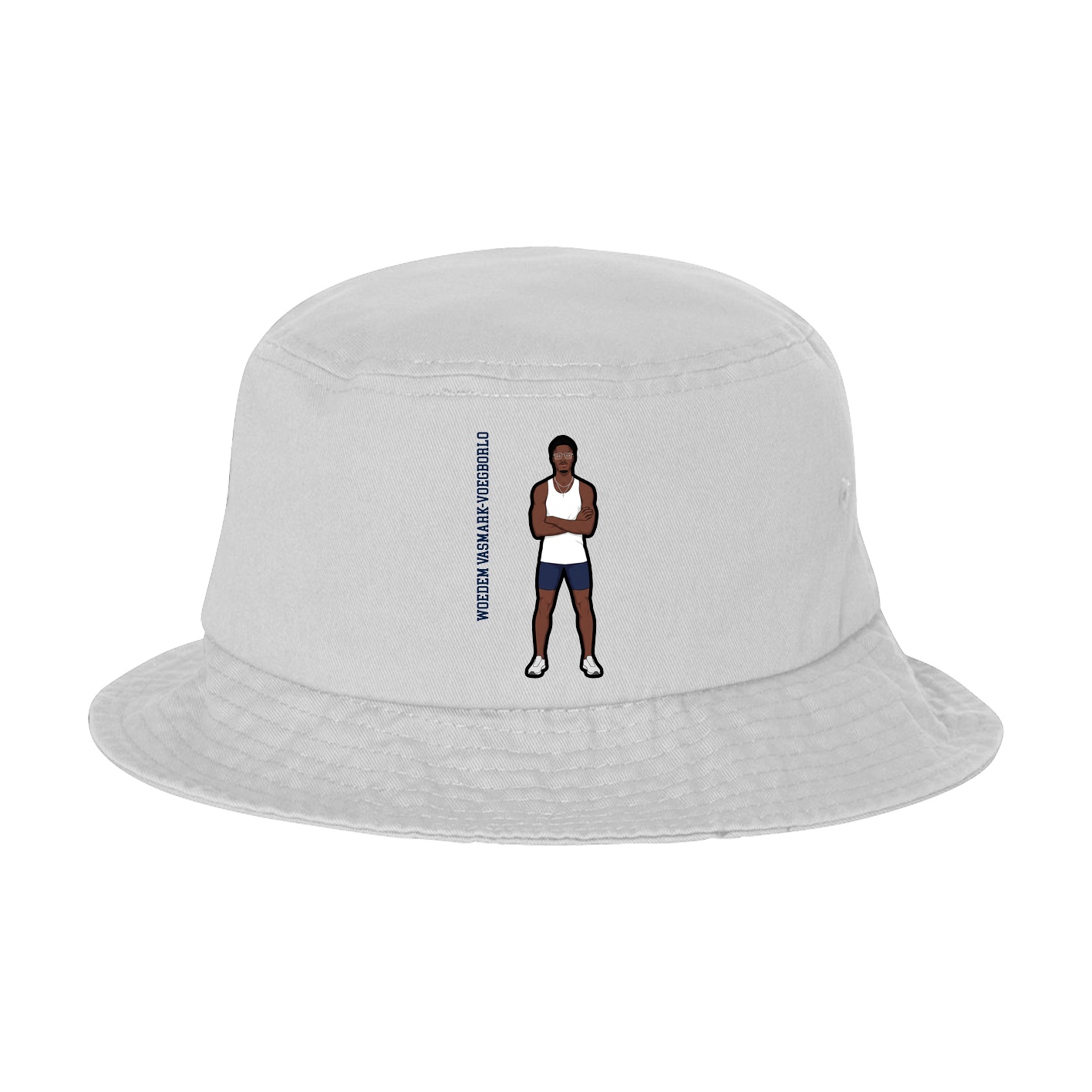Bucket Cap — Name Vertical in White