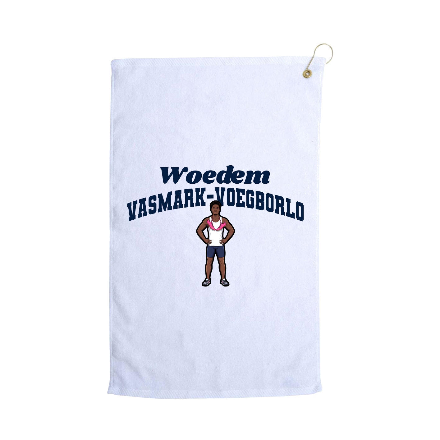 Golf Towel — Signature Arch in White
