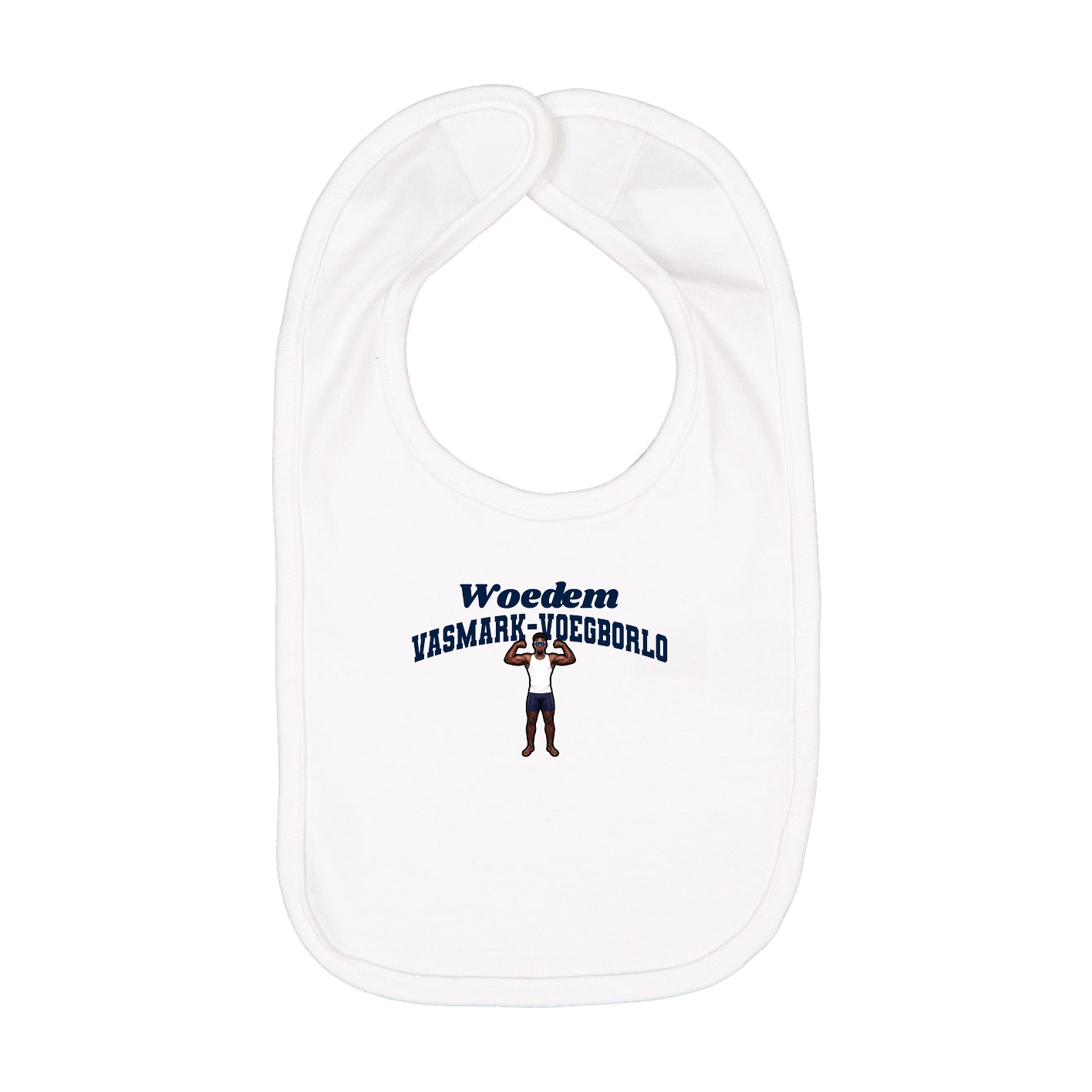 Infant Bib — Signature Arch in White