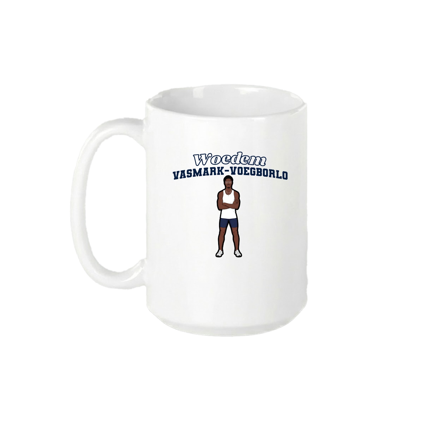 15oz Coffee Mug — Name Arch in White