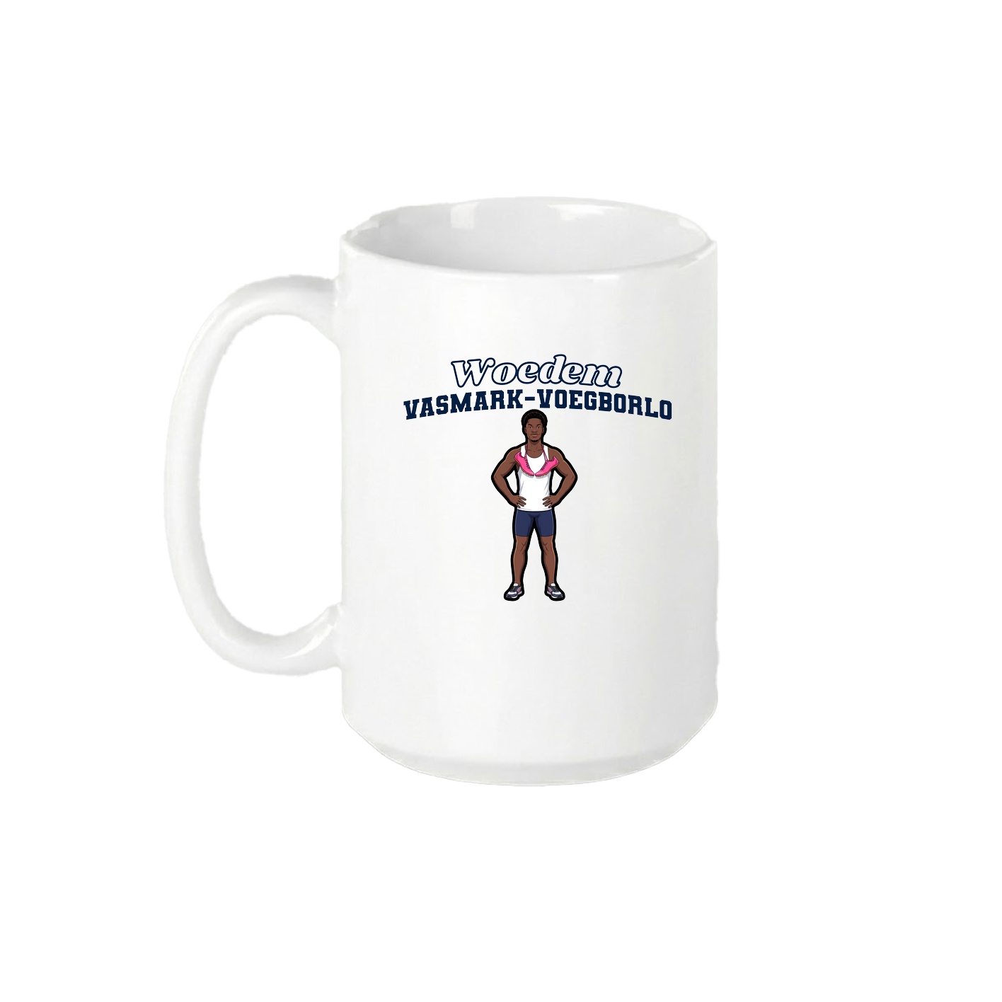 15oz Coffee Mug — Name Arch in White