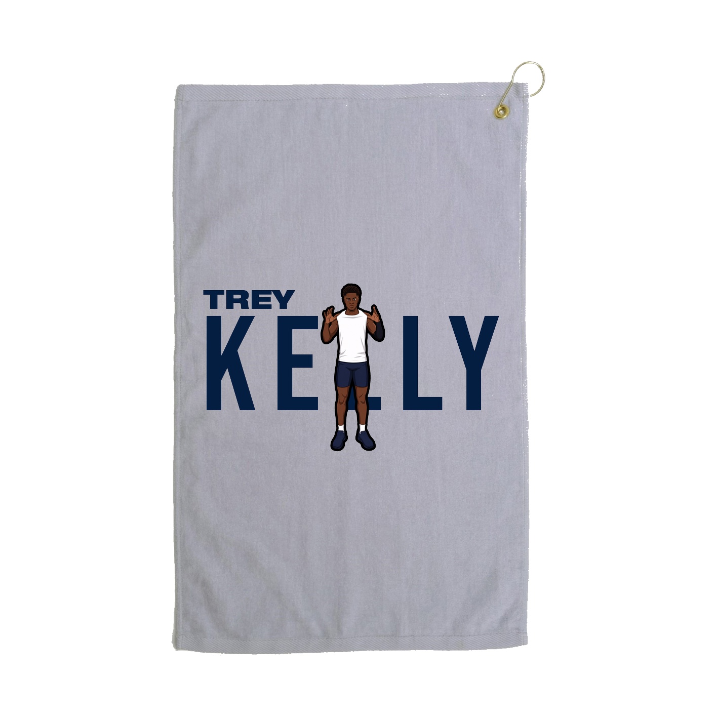 Golf Towel — Player Name in Grey