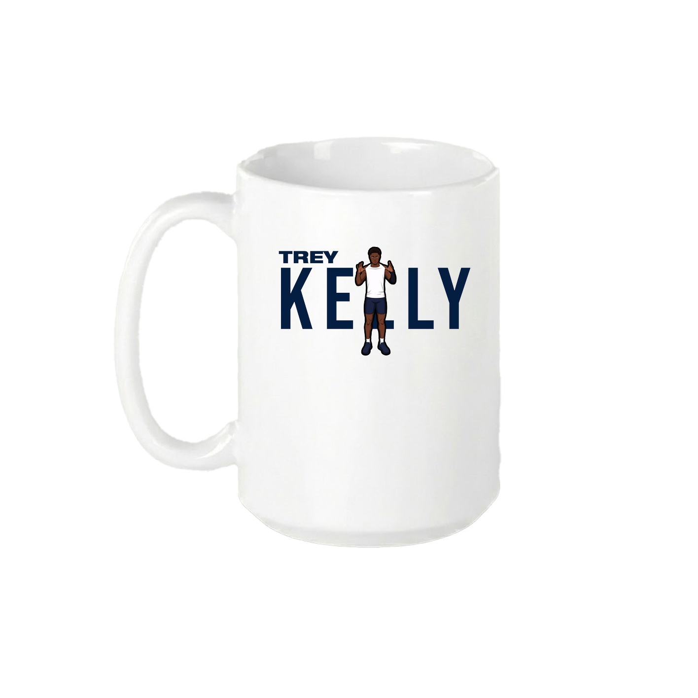 15oz Coffee Mug — Player Name in White