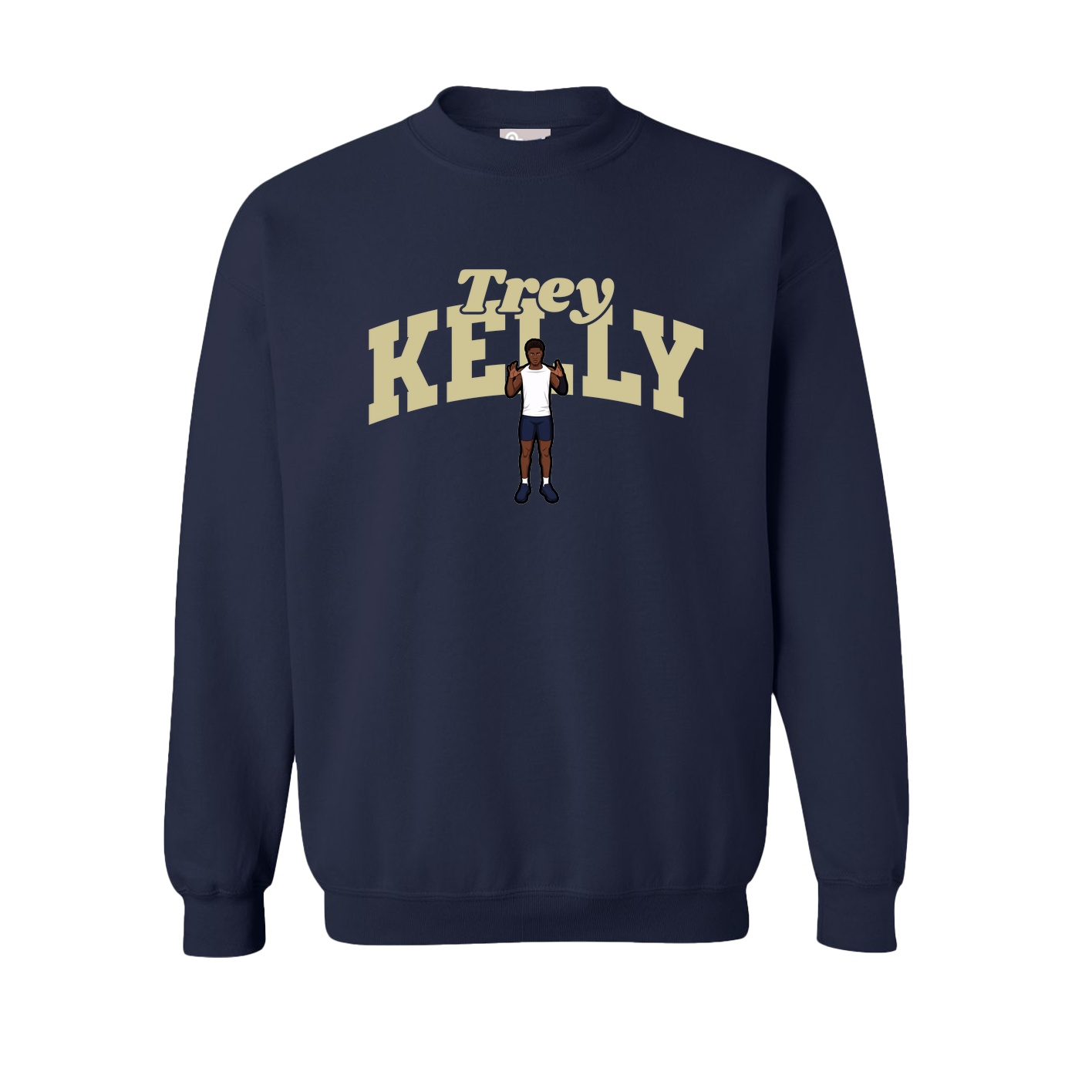 Fleece Crew — Signature Arch in Navy