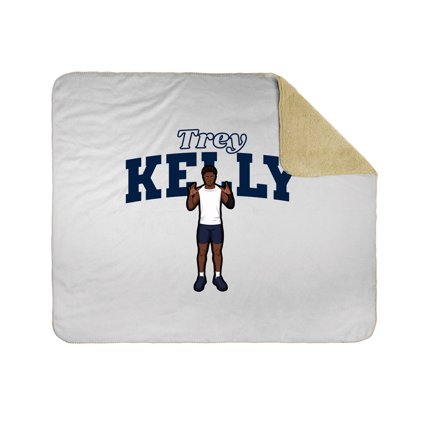 Throw Blanket — Name Arch in White